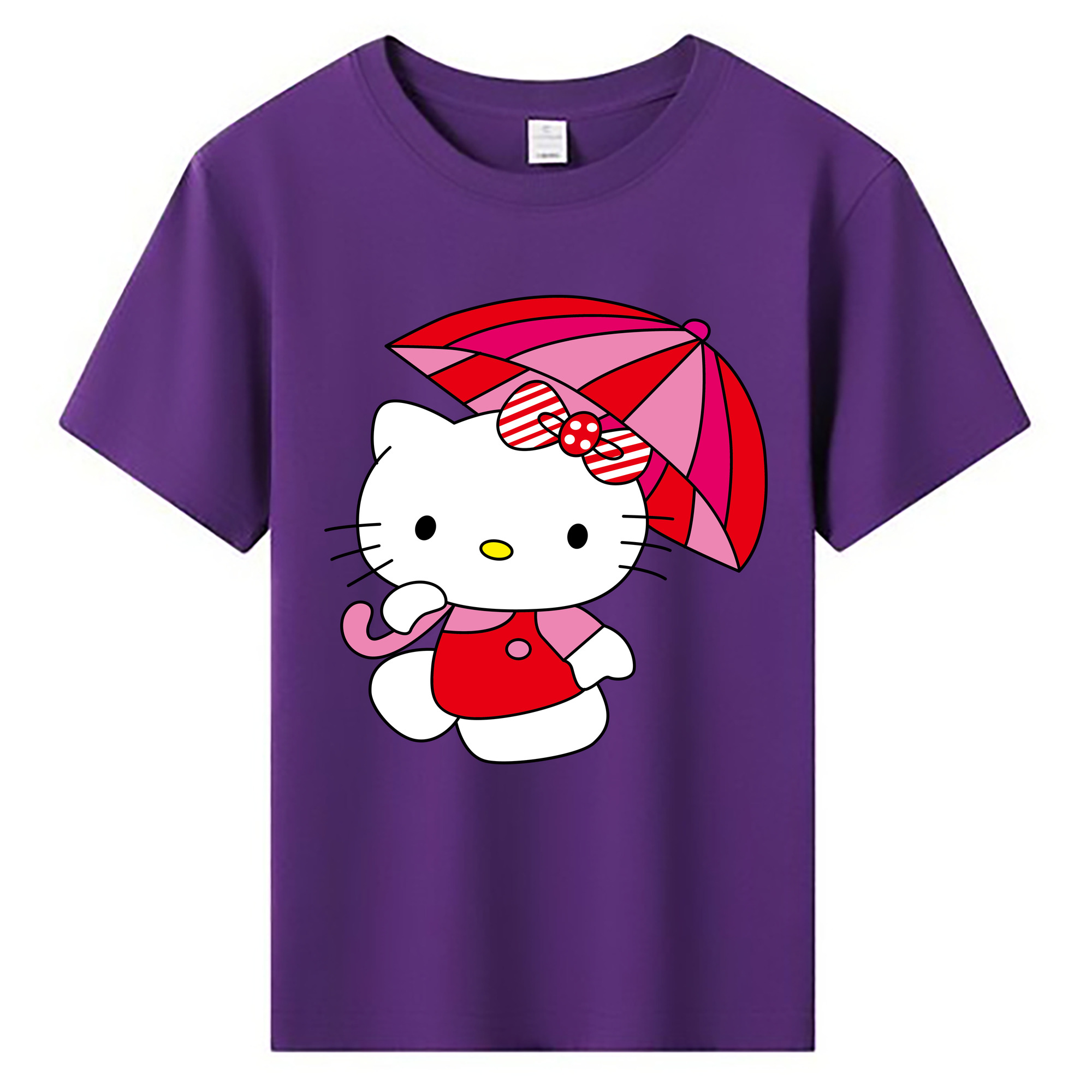 （画像用） Hello Kitty ハローキティ 綿100％キッズTシャツ（フロントプリント）