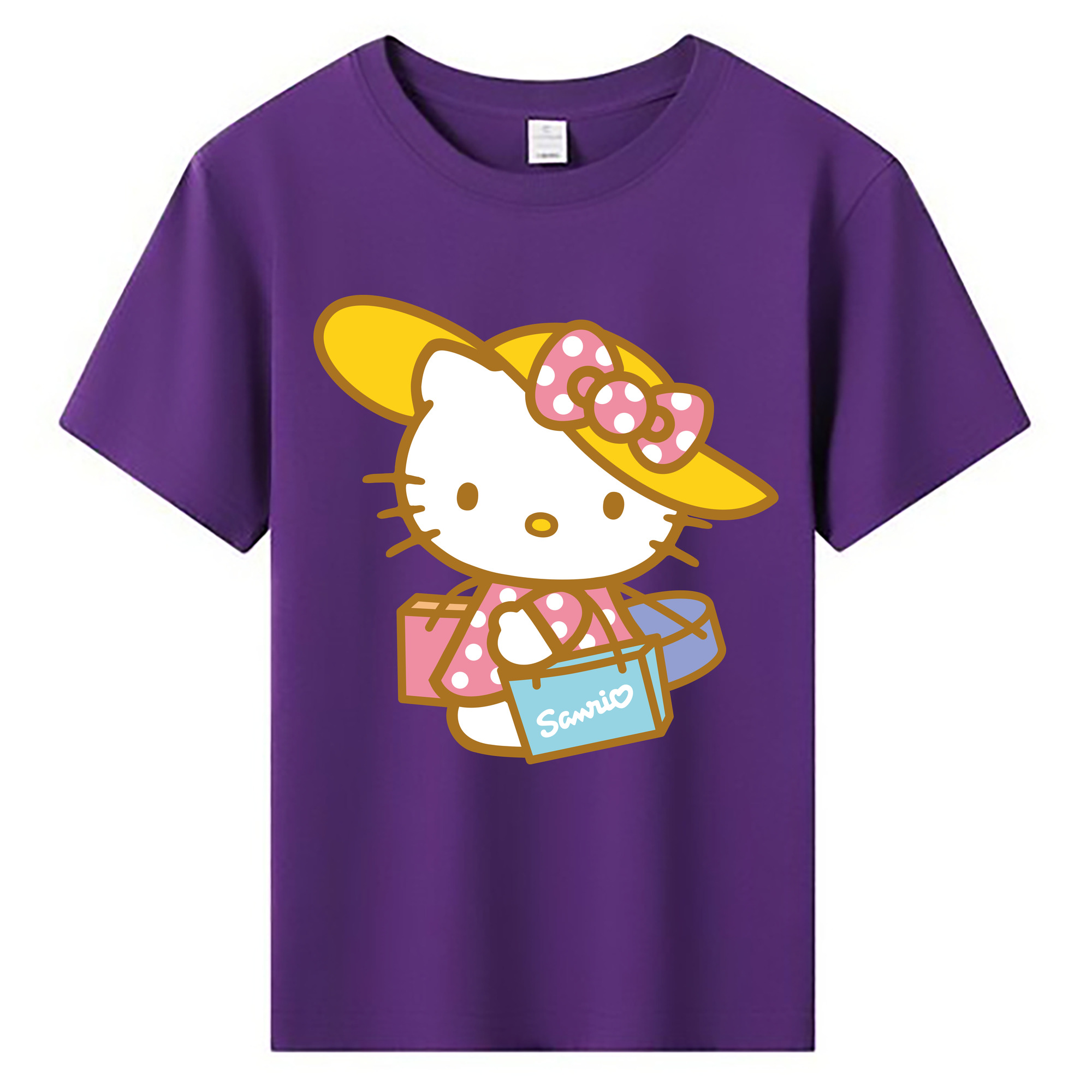 （画像用） Hello Kitty ハローキティ 綿100％キッズTシャツ（フロントプリント）