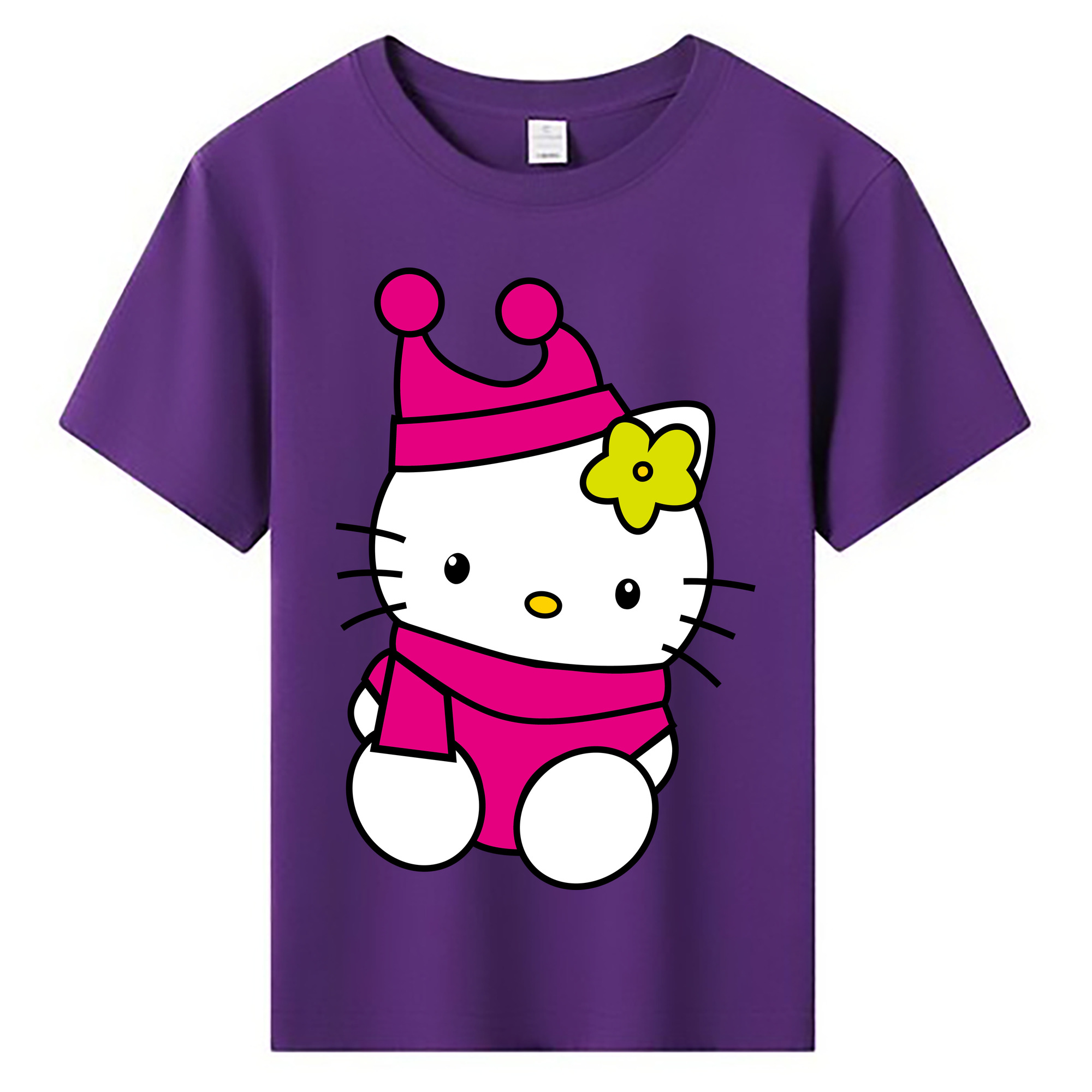 （画像用） Hello Kitty ハローキティ 綿100％キッズTシャツ（フロントプリント）