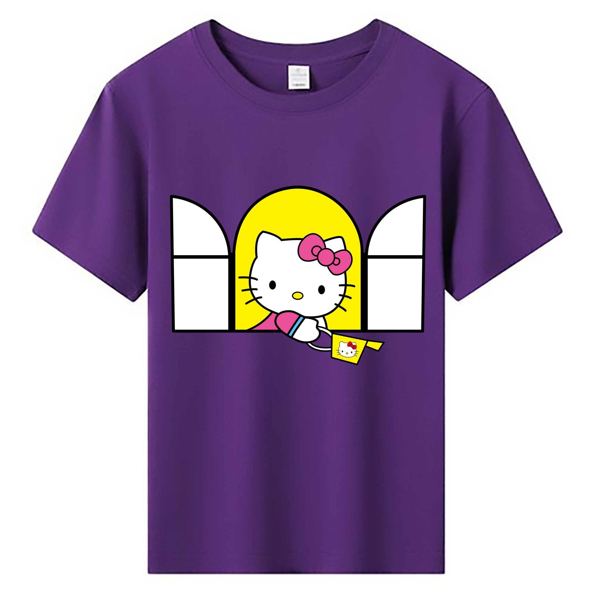 （画像用） Hello Kitty ハローキティ 綿100％キッズTシャツ（フロントプリント）