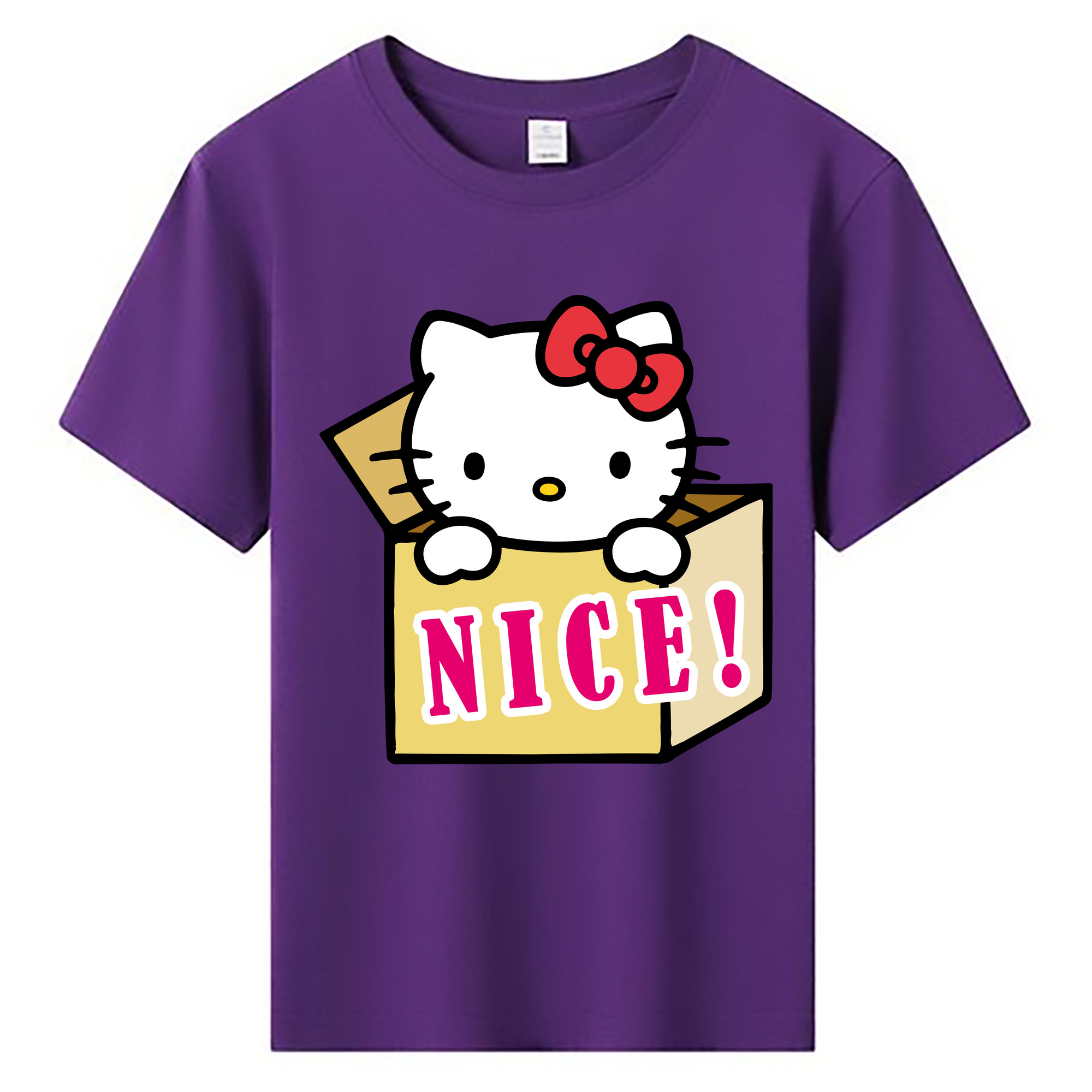 （画像用） Hello Kitty ハローキティ 綿100％キッズTシャツ（フロントプリント）