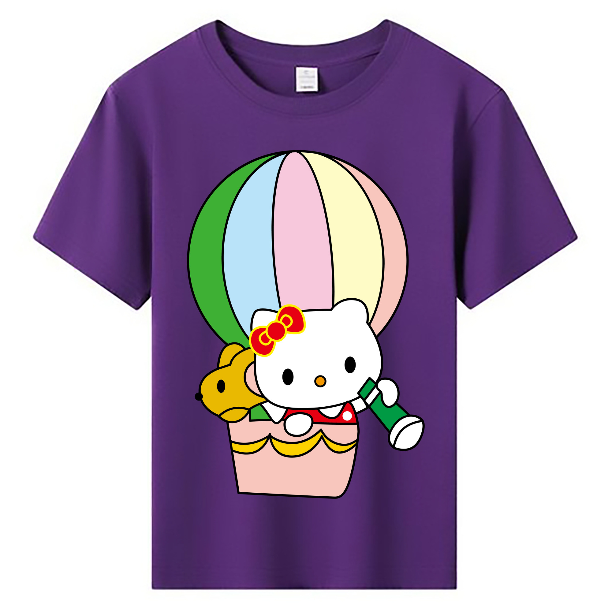 （画像用） Hello Kitty ハローキティ 綿100％キッズTシャツ（フロントプリント）