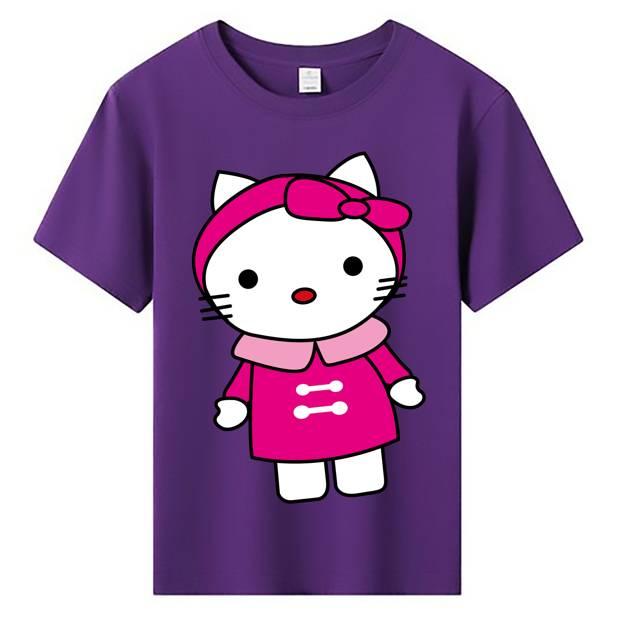 （画像用） Hello Kitty ハローキティ 綿100％キッズTシャツ（フロントプリント）