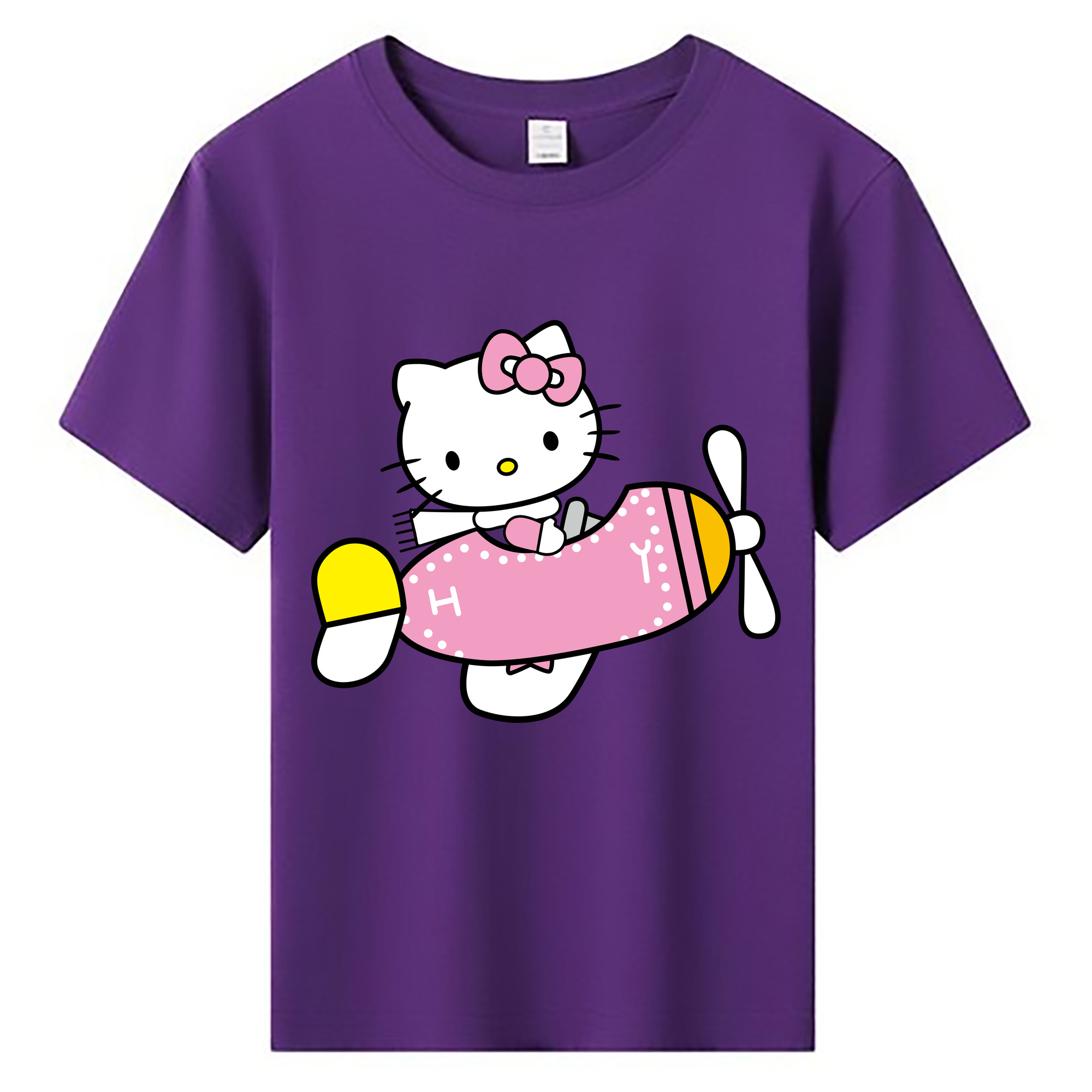 （画像用） Hello Kitty ハローキティ 綿100％キッズTシャツ（フロントプリント）