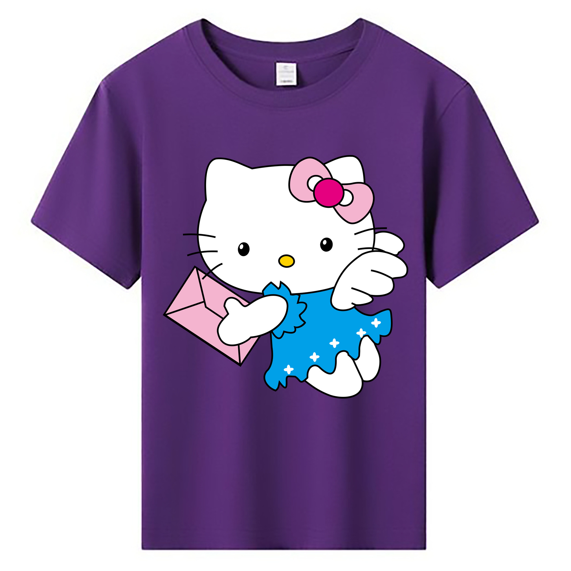 （画像用） Hello Kitty ハローキティ 綿100％キッズTシャツ（フロントプリント）