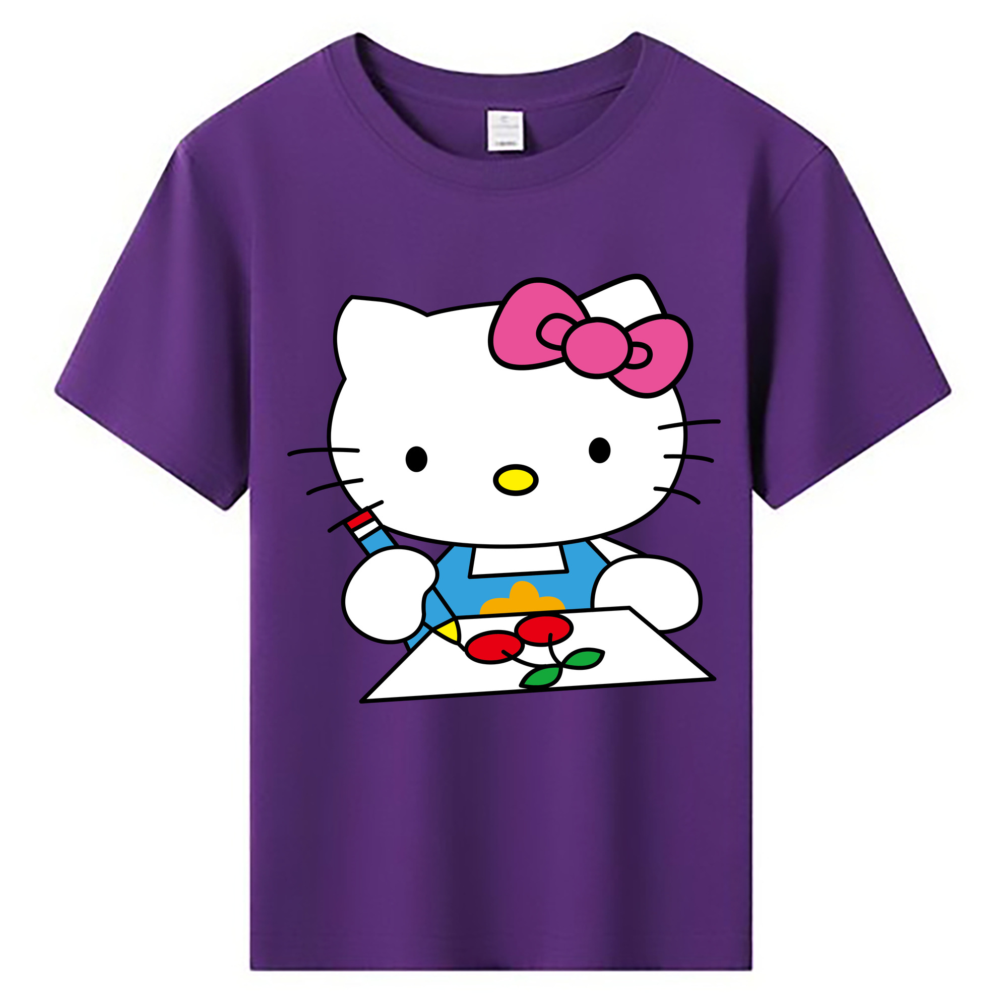 （画像用） Hello Kitty ハローキティ 綿100％キッズTシャツ（フロントプリント）