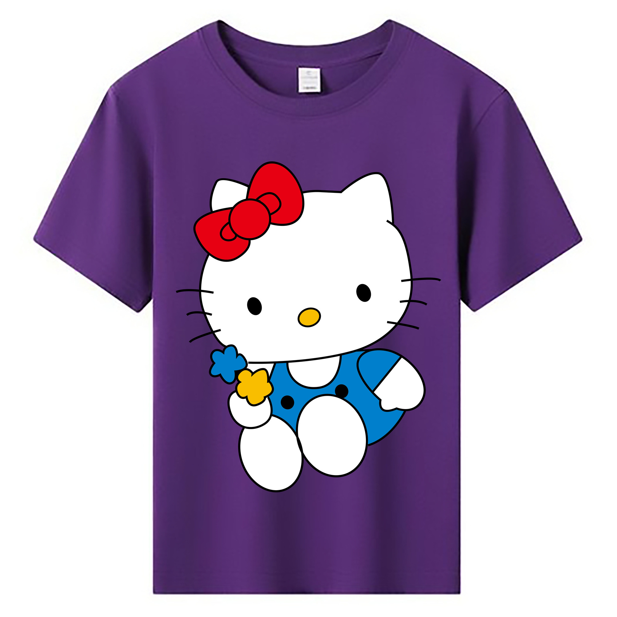 （画像用） Hello Kitty ハローキティ 綿100％キッズTシャツ（フロントプリント）