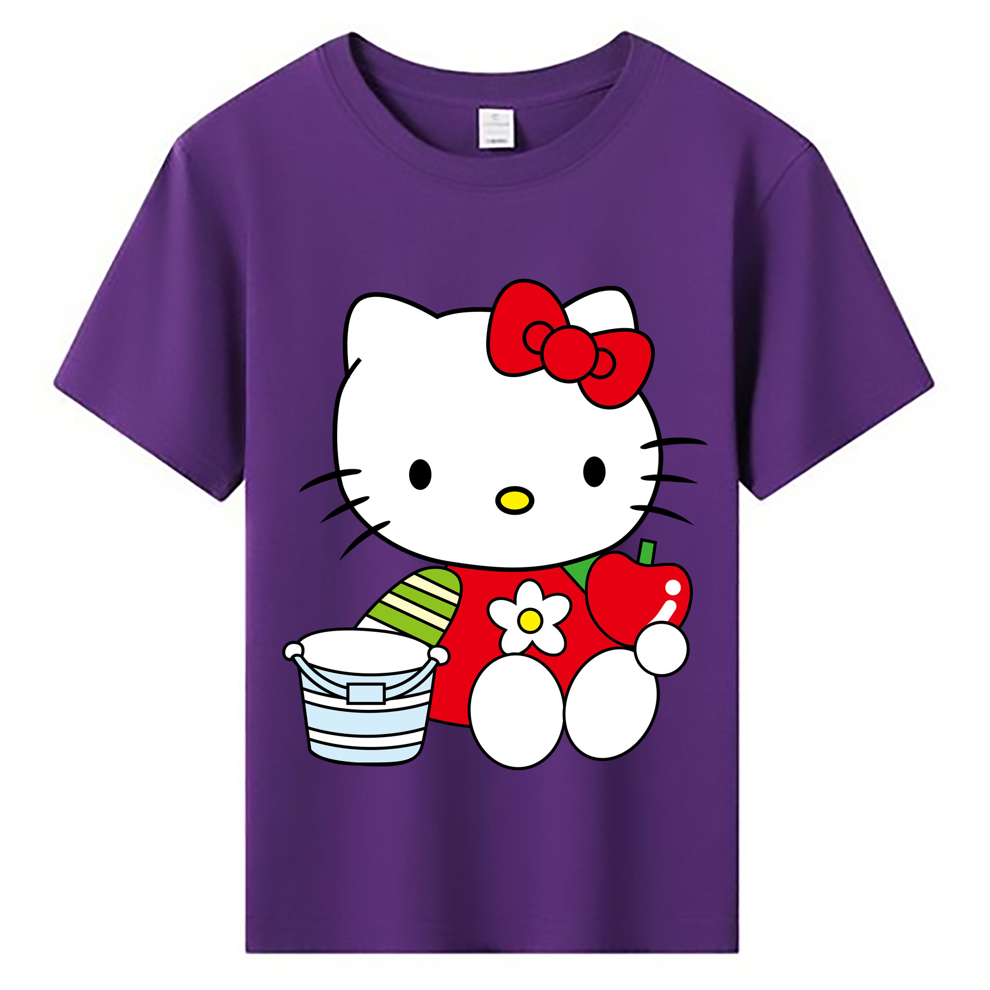 （画像用） Hello Kitty ハローキティ 綿100％キッズTシャツ（フロントプリント）