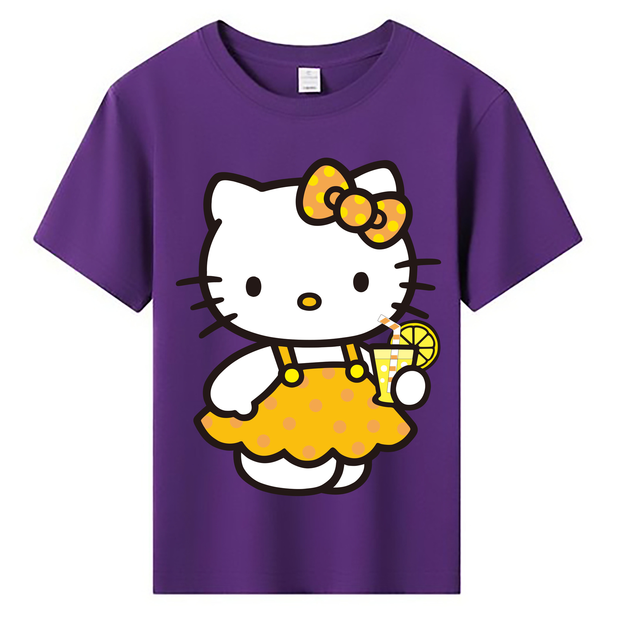 （画像用） Hello Kitty ハローキティ 綿100％キッズTシャツ（フロントプリント）
