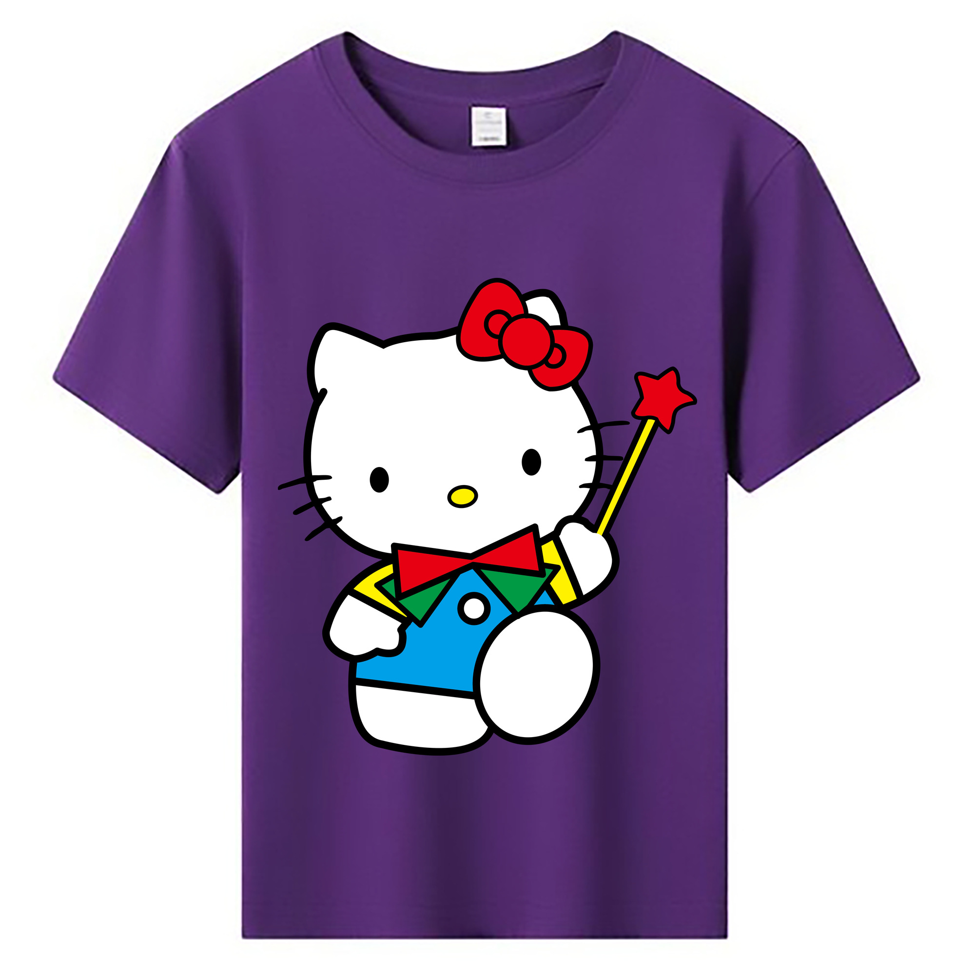 （画像用） Hello Kitty ハローキティ 綿100％キッズTシャツ（フロントプリント）