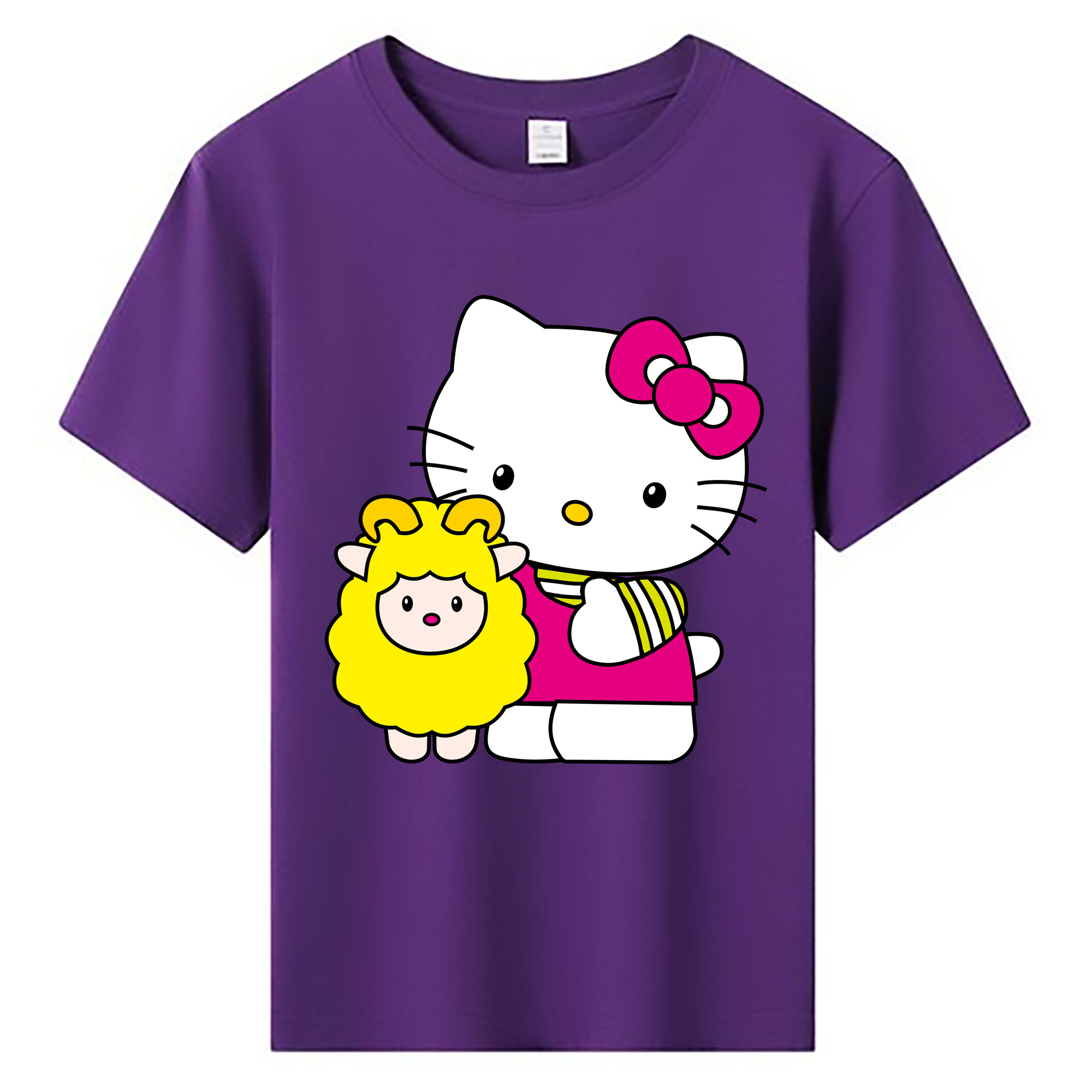 （画像用） Hello Kitty ハローキティ 綿100％キッズTシャツ（フロントプリント）