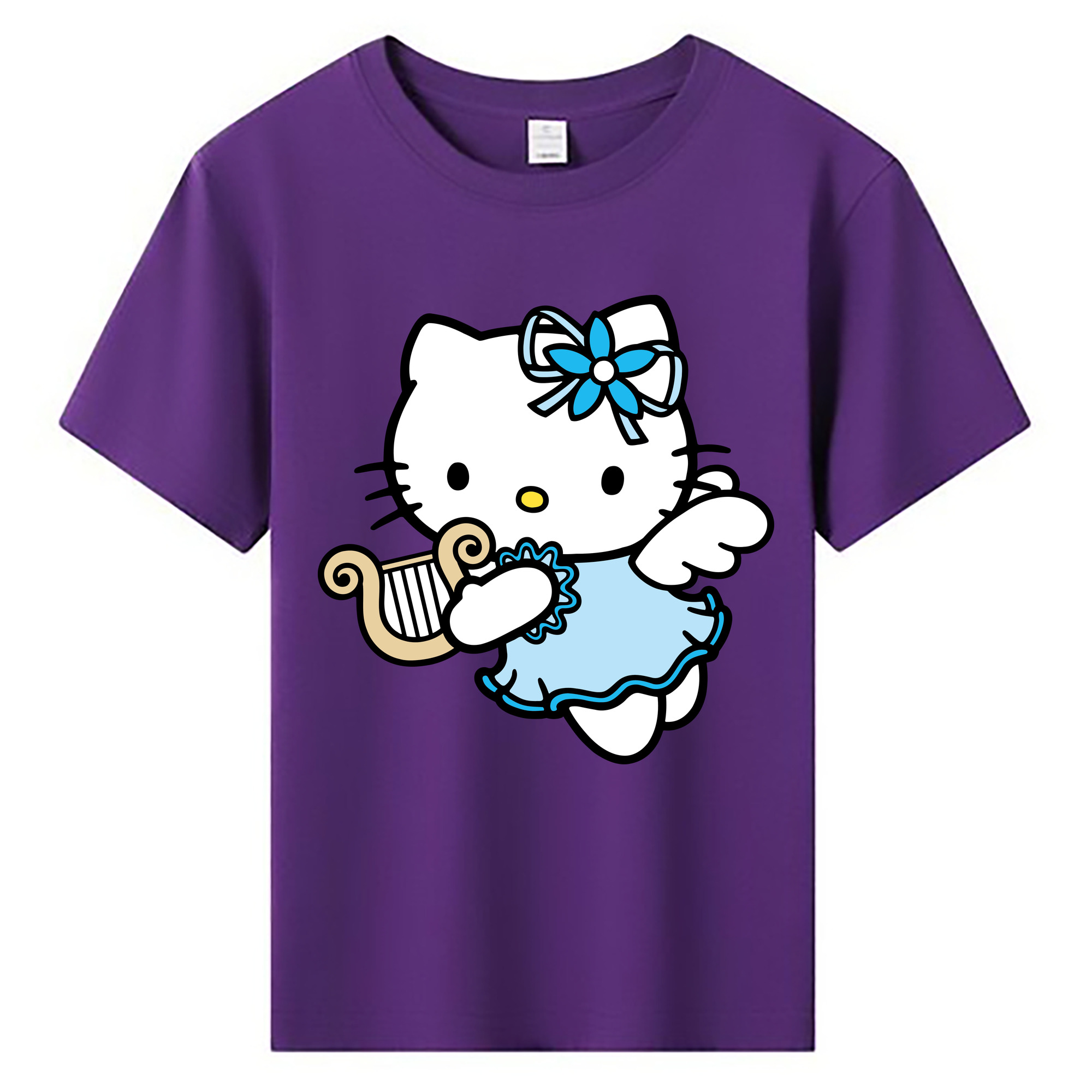 （画像用） Hello Kitty ハローキティ 綿100％キッズTシャツ（フロントプリント）