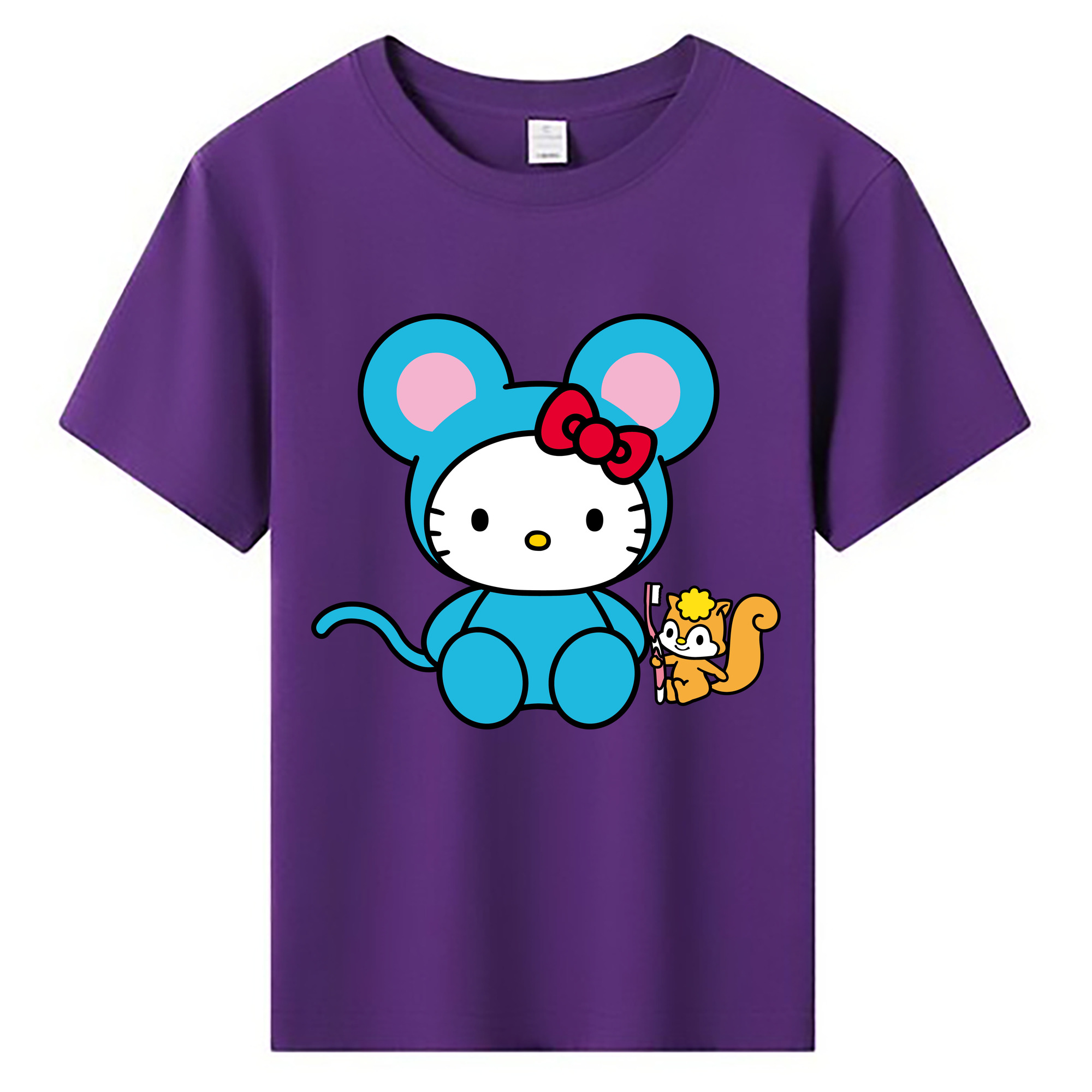 （画像用） Hello Kitty ハローキティ 綿100％キッズTシャツ（フロントプリント）