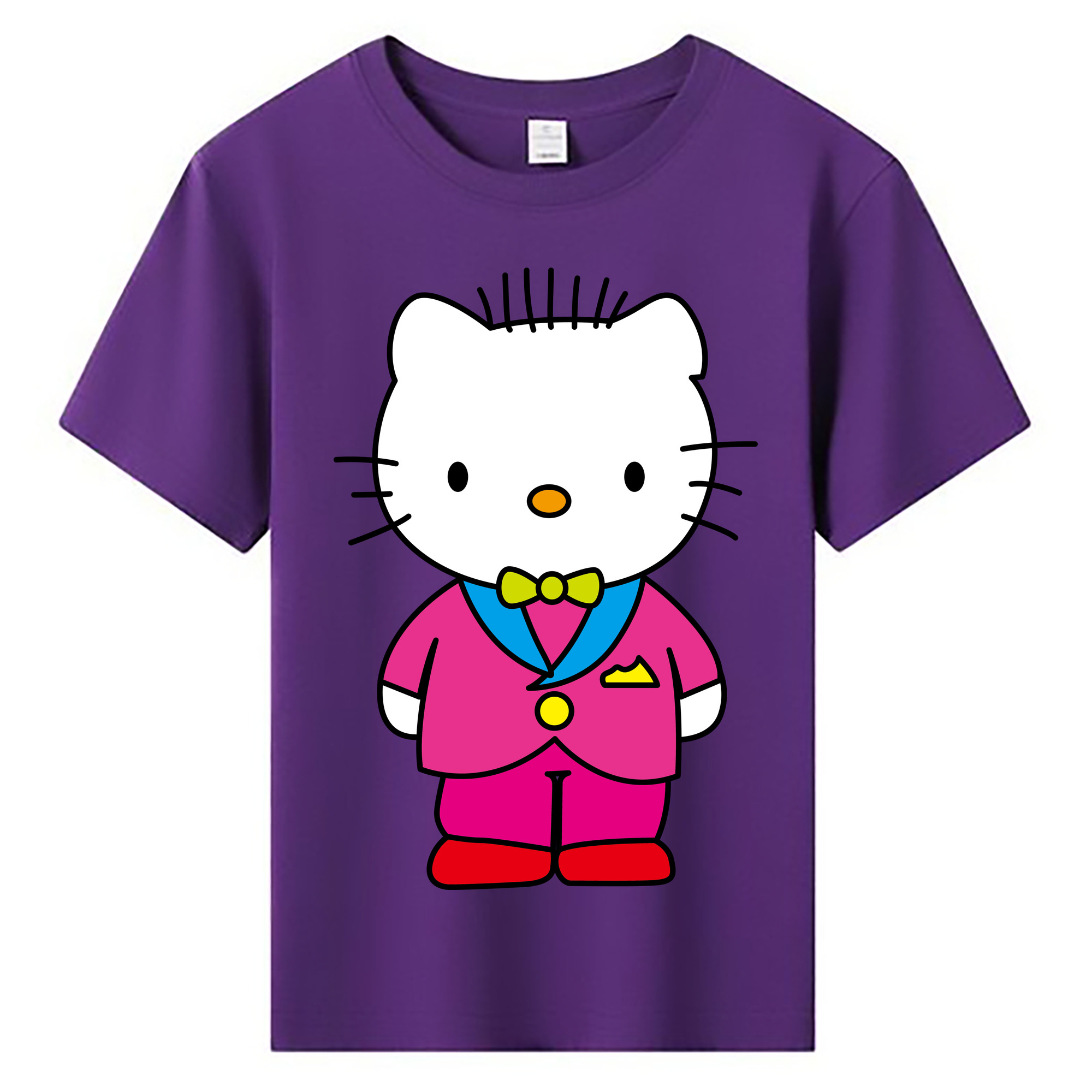 （画像用） Hello Kitty ハローキティ 綿100％キッズTシャツ（フロントプリント）