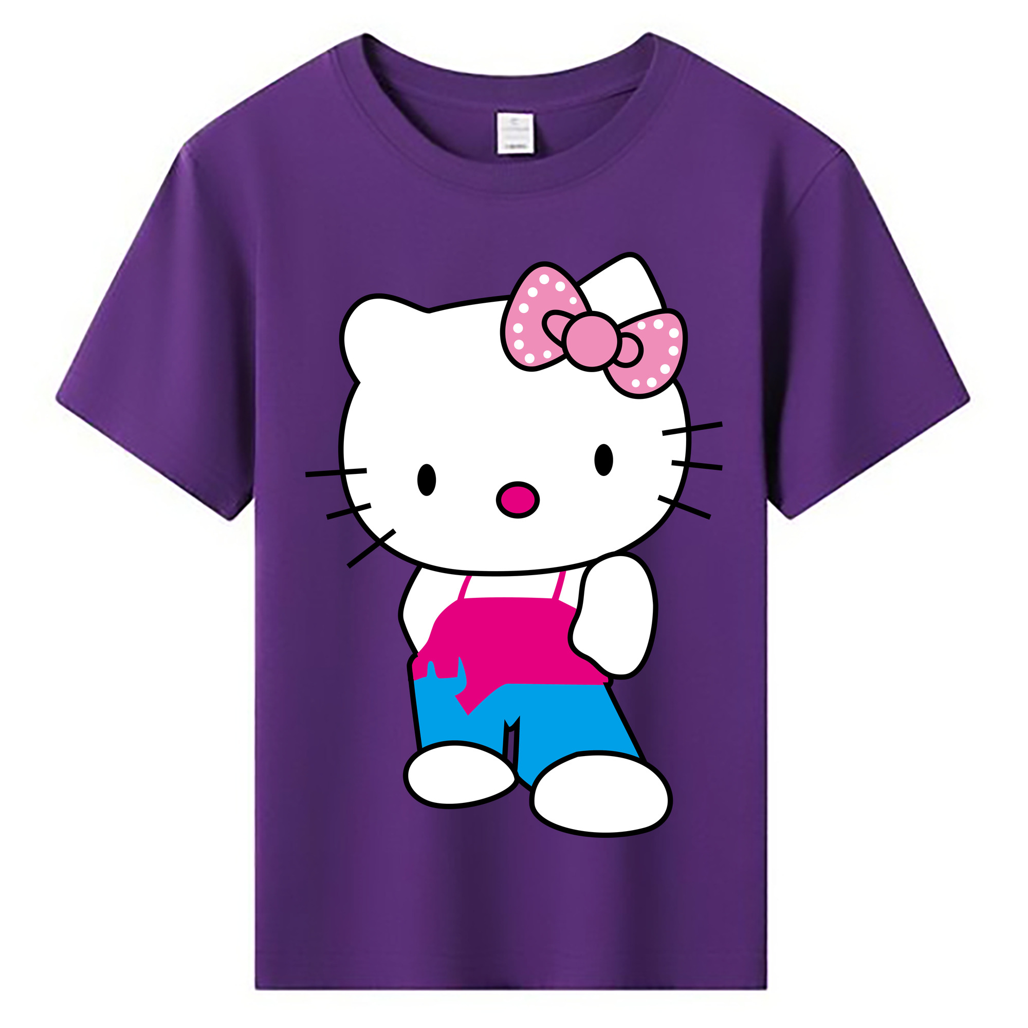 （画像用） Hello Kitty ハローキティ 綿100％キッズTシャツ（フロントプリント）
