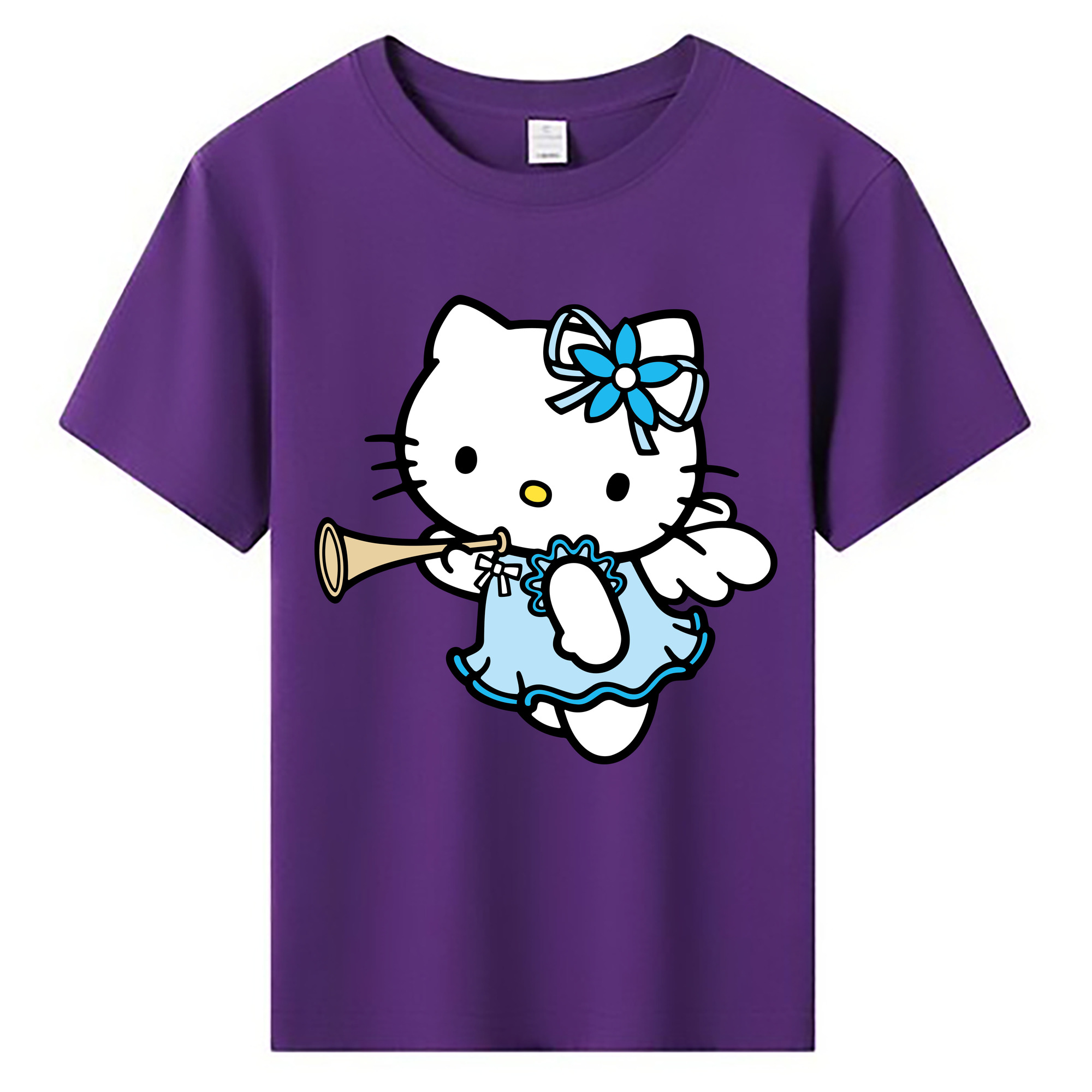 （画像用） Hello Kitty ハローキティ 綿100％キッズTシャツ（フロントプリント）