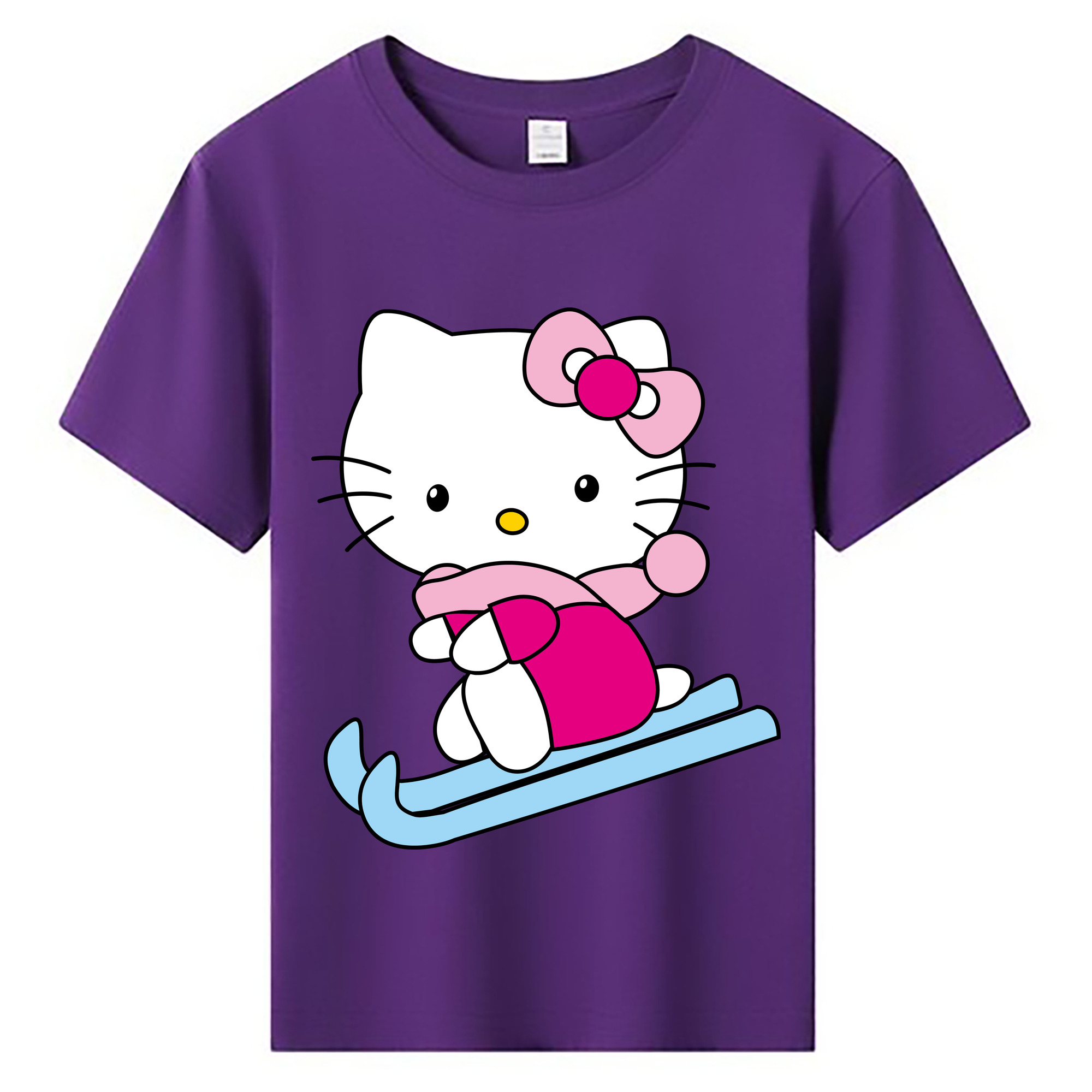 （画像用） Hello Kitty ハローキティ 綿100％キッズTシャツ（フロントプリント）