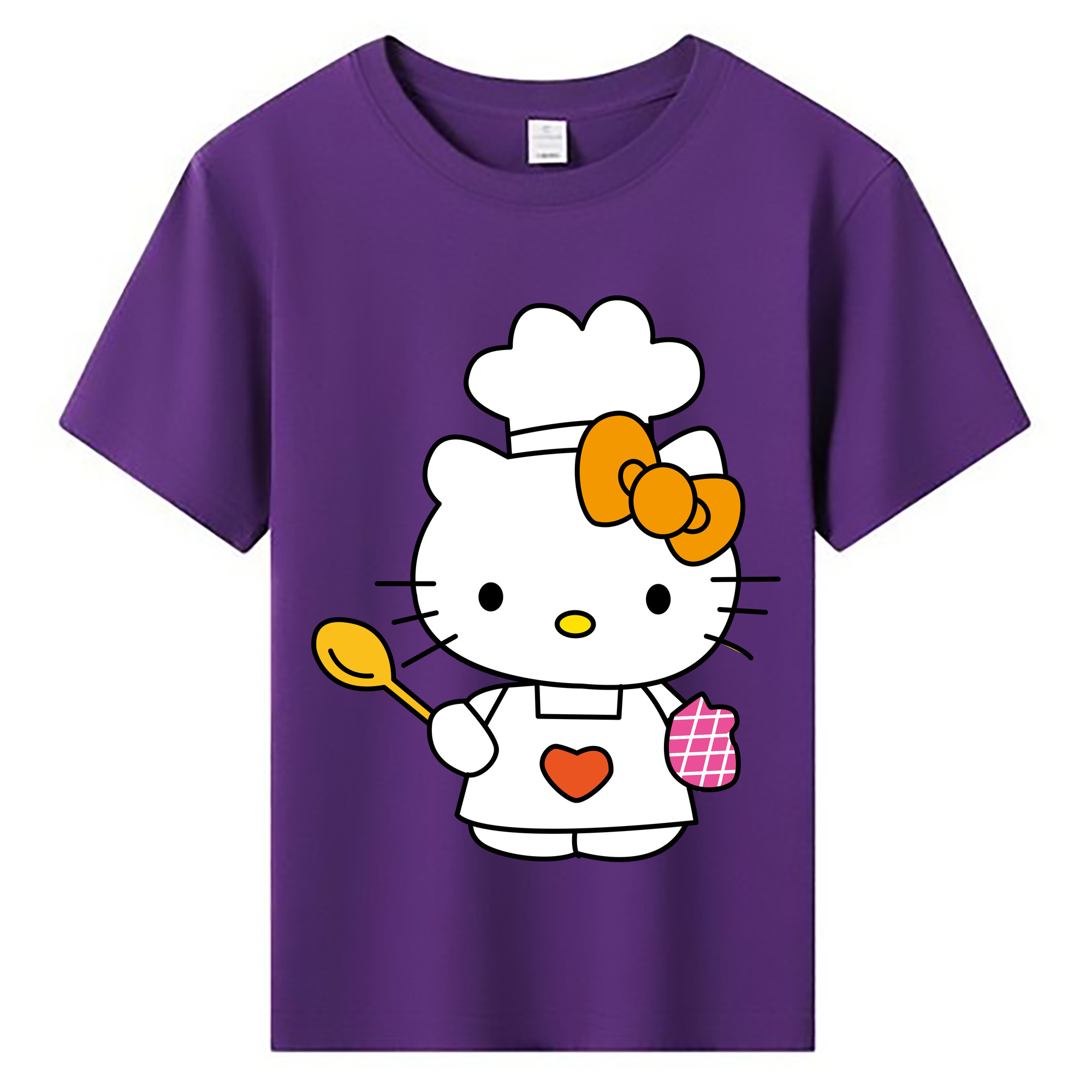 （画像用） Hello Kitty ハローキティ 綿100％キッズTシャツ（フロントプリント）