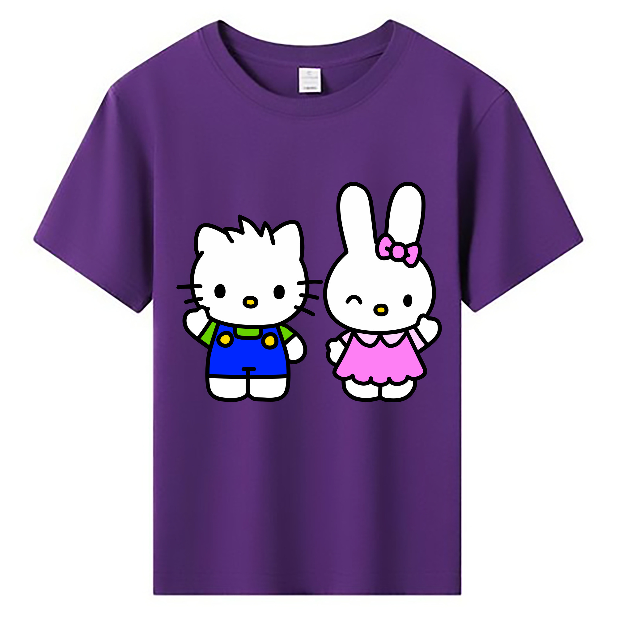 （画像用） Hello Kitty ハローキティ 綿100％キッズTシャツ（フロントプリント）