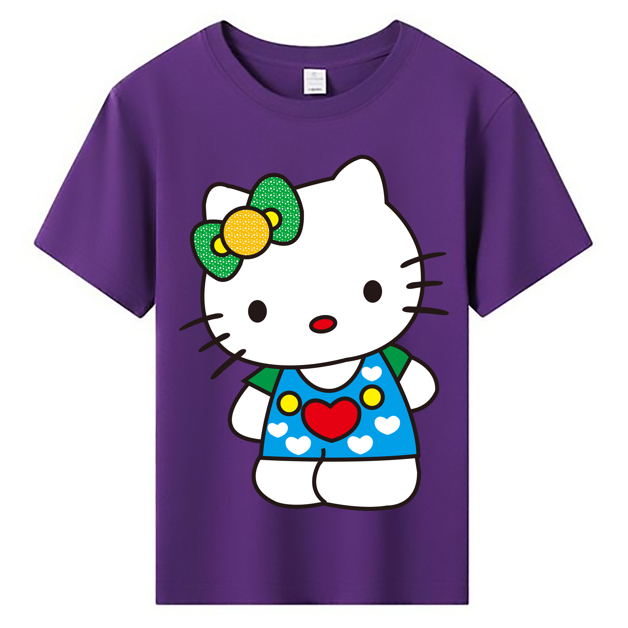 （画像用） Hello Kitty ハローキティ 綿100％キッズTシャツ（フロントプリント）