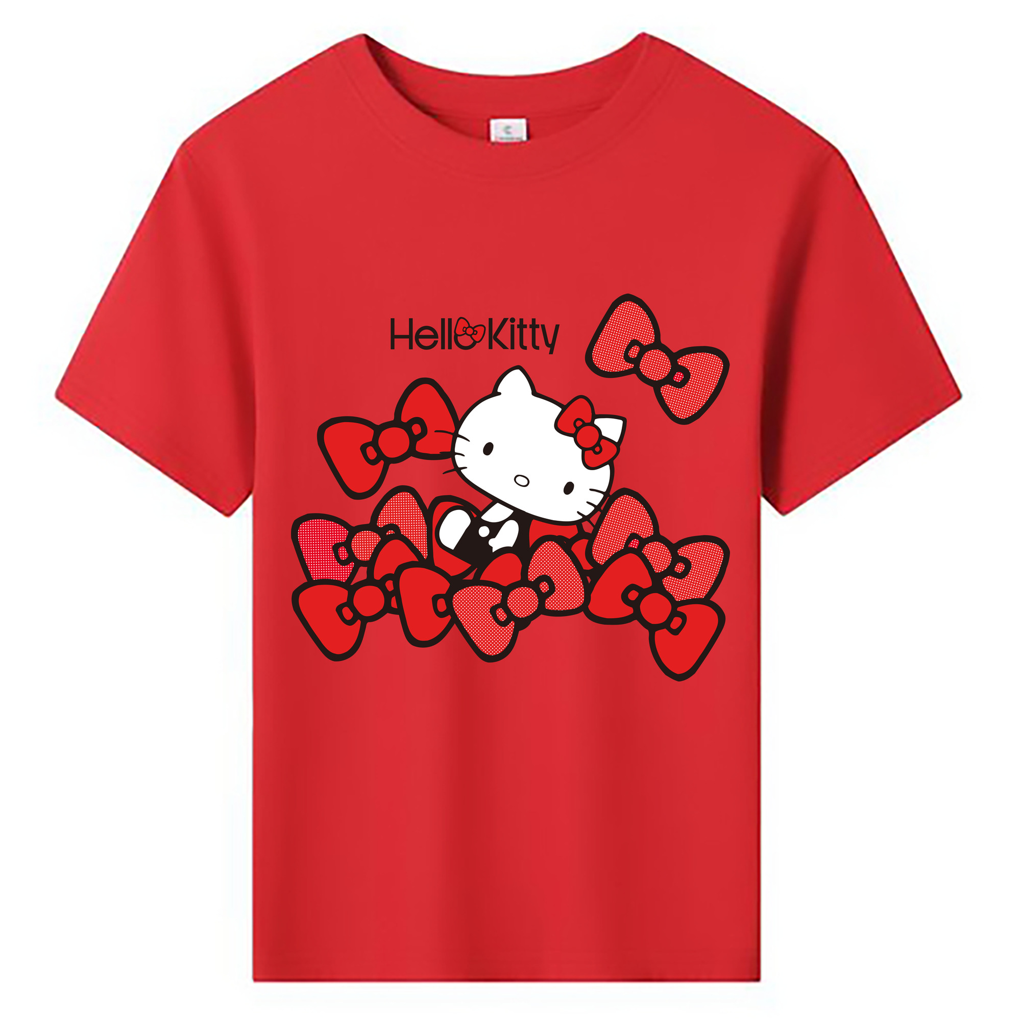 （画像用） Hello Kitty ハローキティ 綿100％キッズTシャツ（フロントプリント）