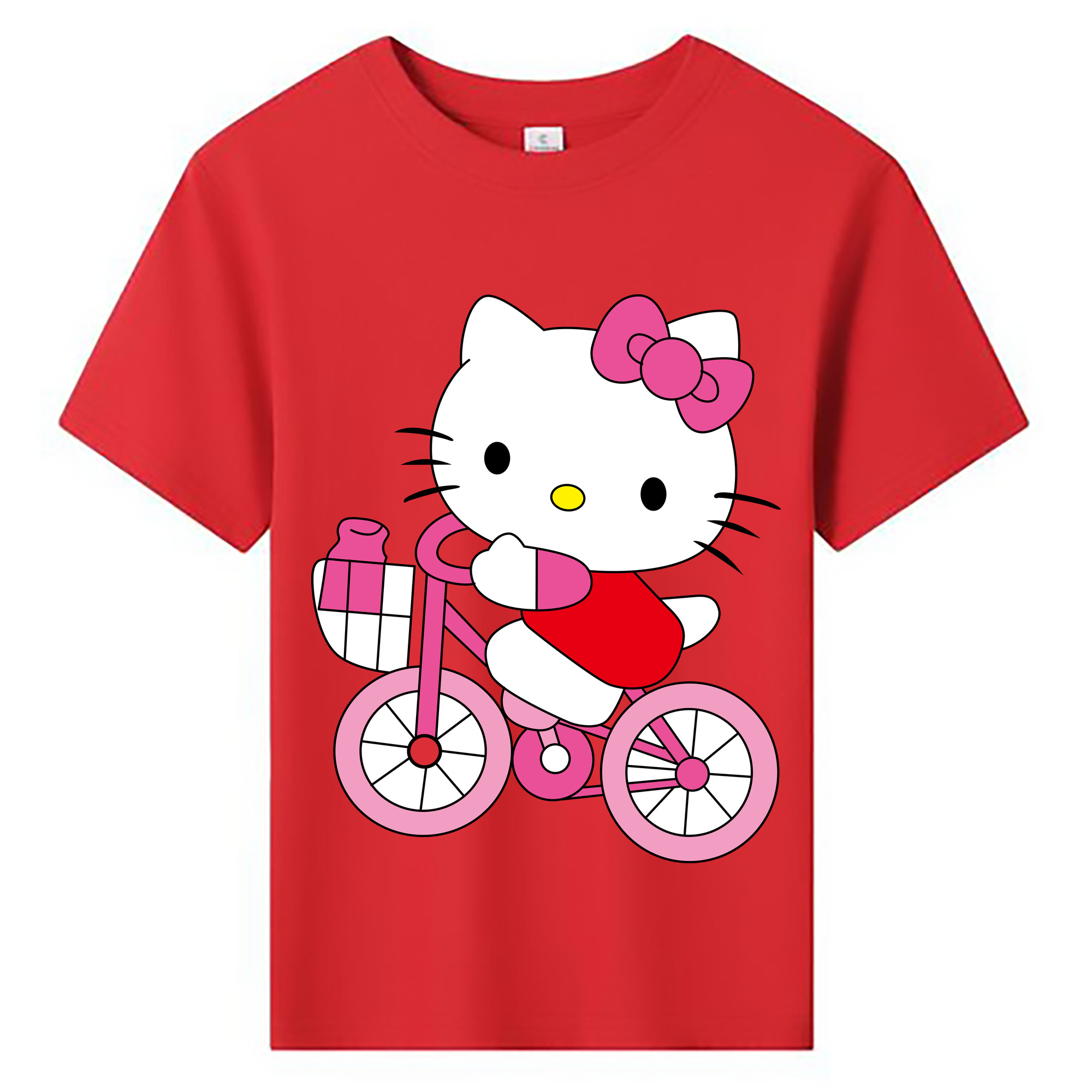 （画像用） Hello Kitty ハローキティ 綿100％キッズTシャツ（フロントプリント）