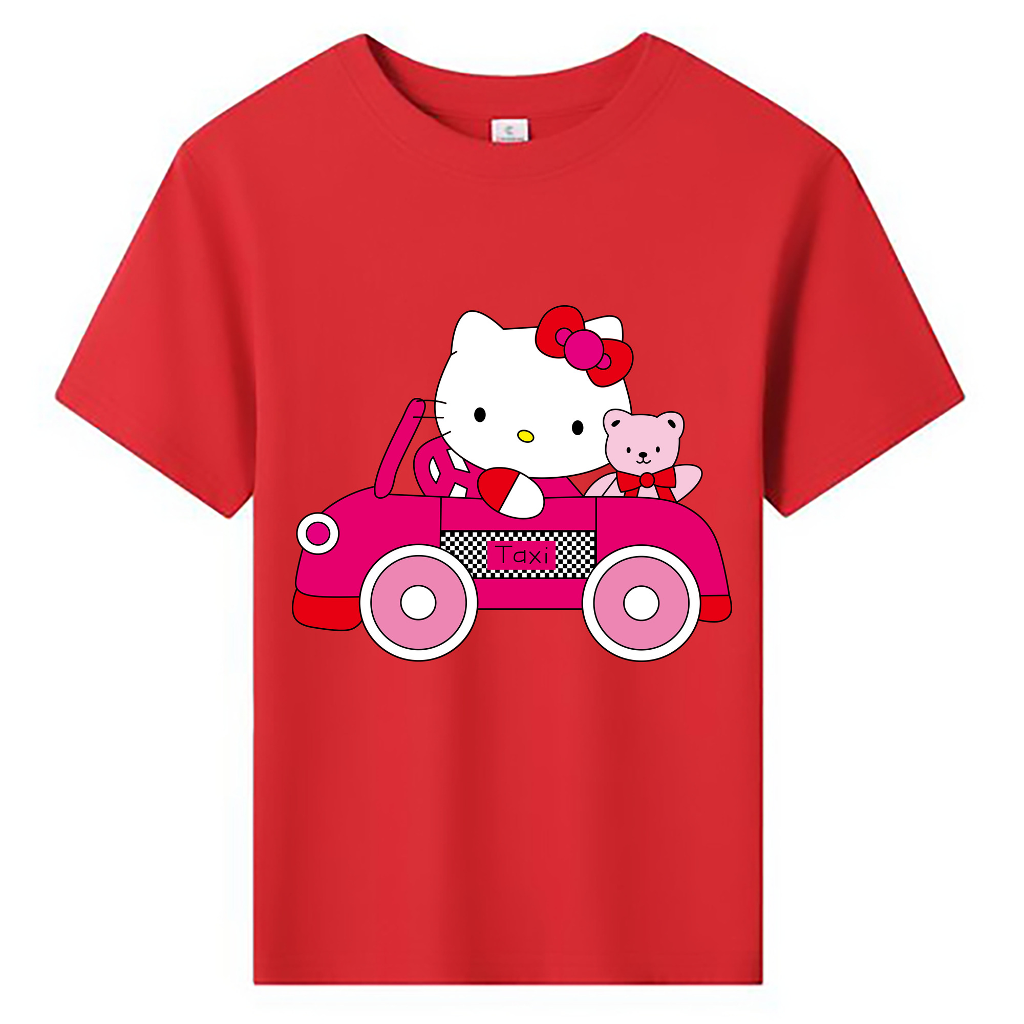 （画像用） Hello Kitty ハローキティ 綿100％キッズTシャツ（フロントプリント）