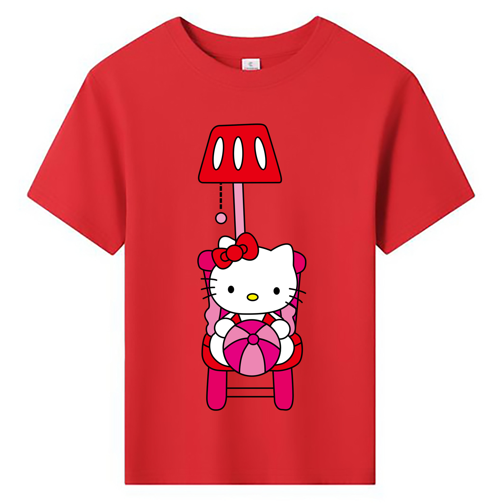 （画像用） Hello Kitty ハローキティ 綿100％キッズTシャツ（フロントプリント）