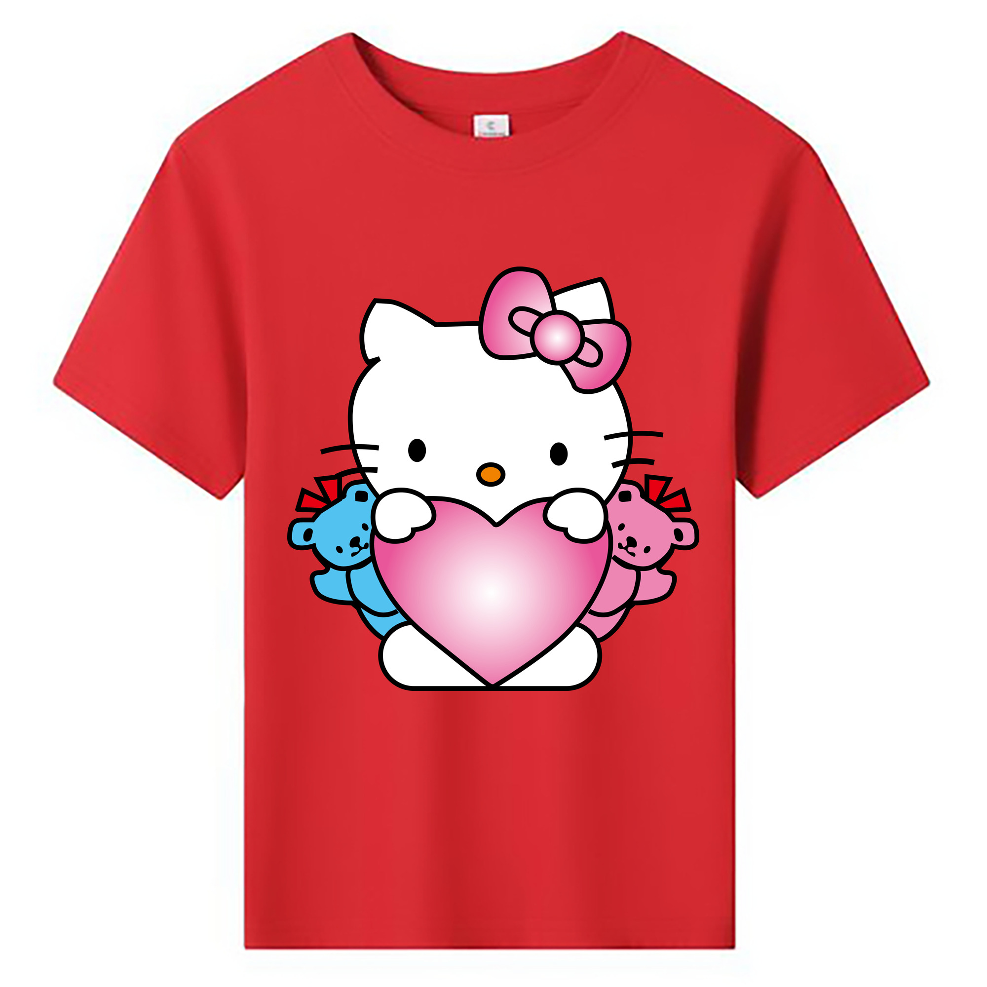 （画像用） Hello Kitty ハローキティ 綿100％キッズTシャツ（フロントプリント）