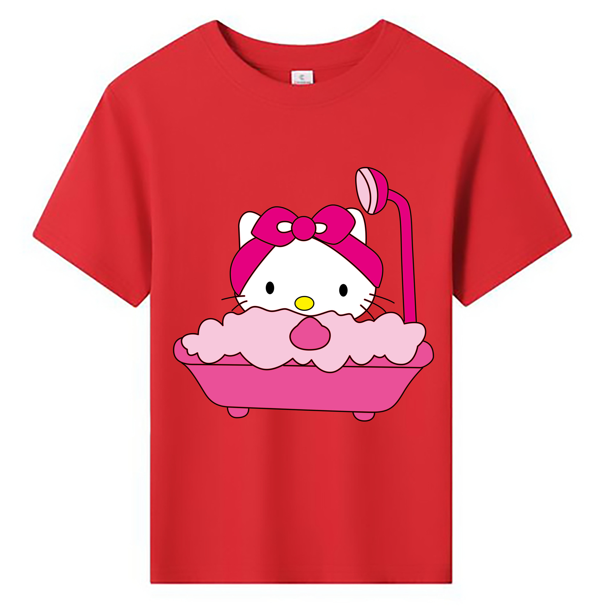 （画像用） Hello Kitty ハローキティ 綿100％キッズTシャツ（フロントプリント）