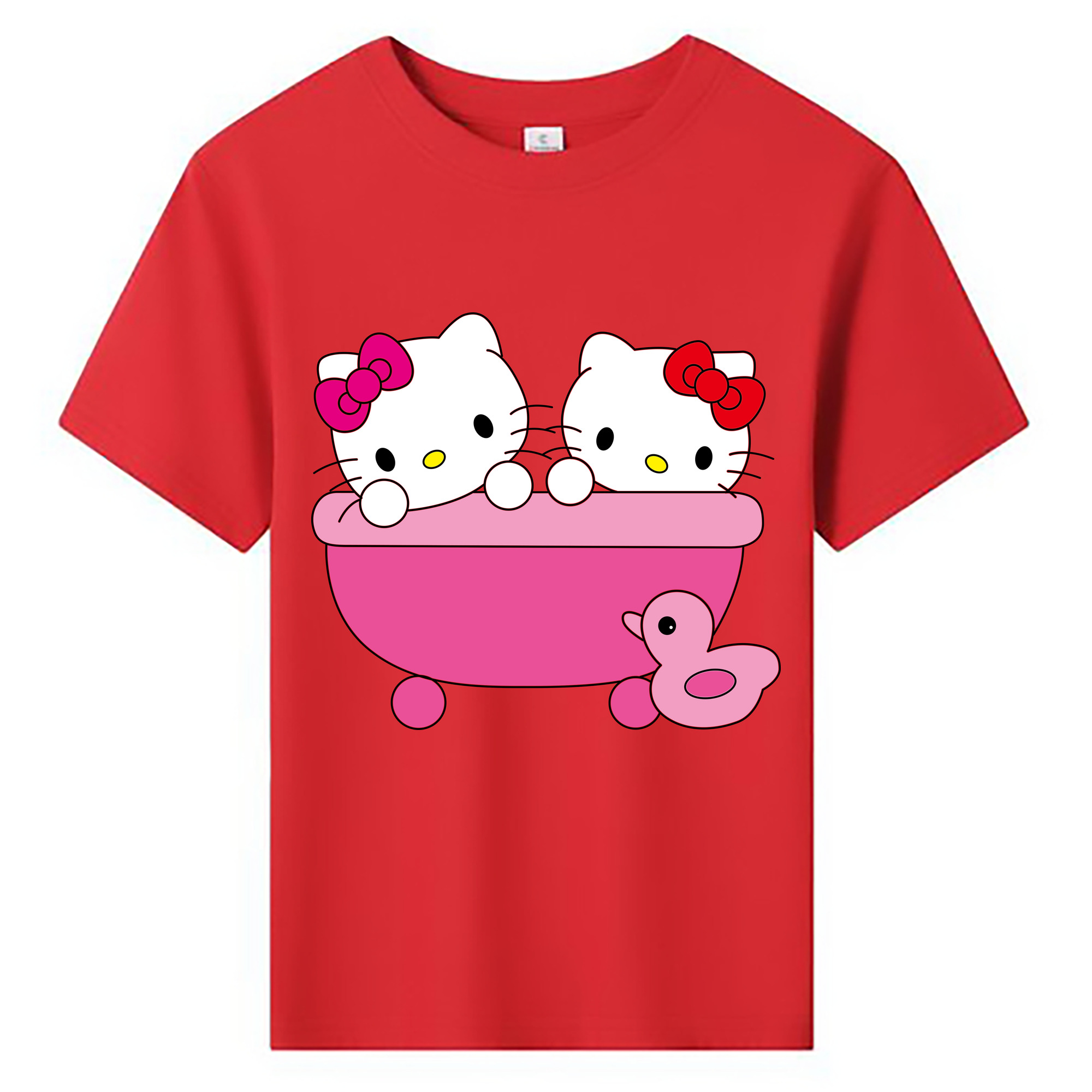（画像用） Hello Kitty ハローキティ 綿100％キッズTシャツ（フロントプリント）