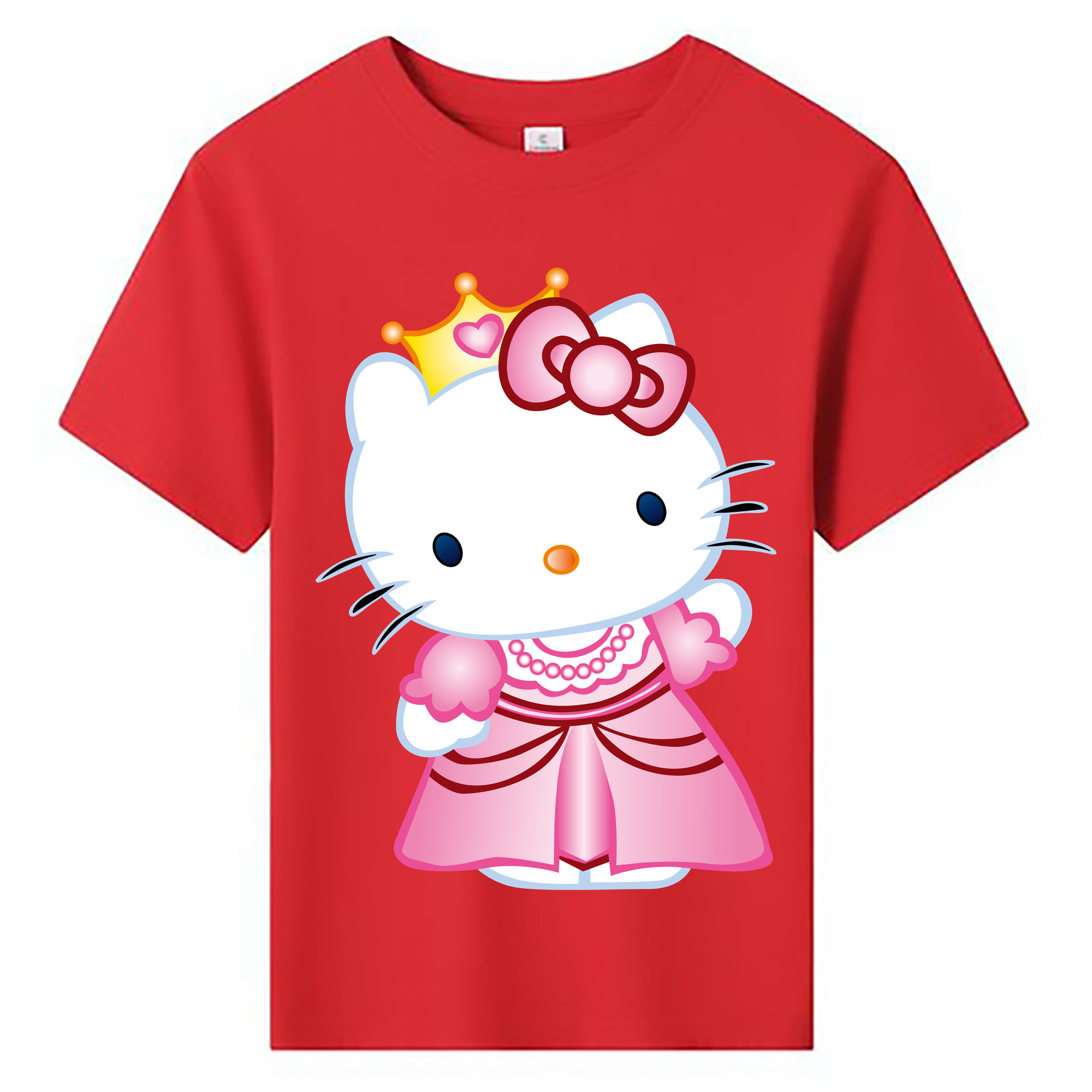 （画像用） Hello Kitty ハローキティ 綿100％キッズTシャツ（フロントプリント）