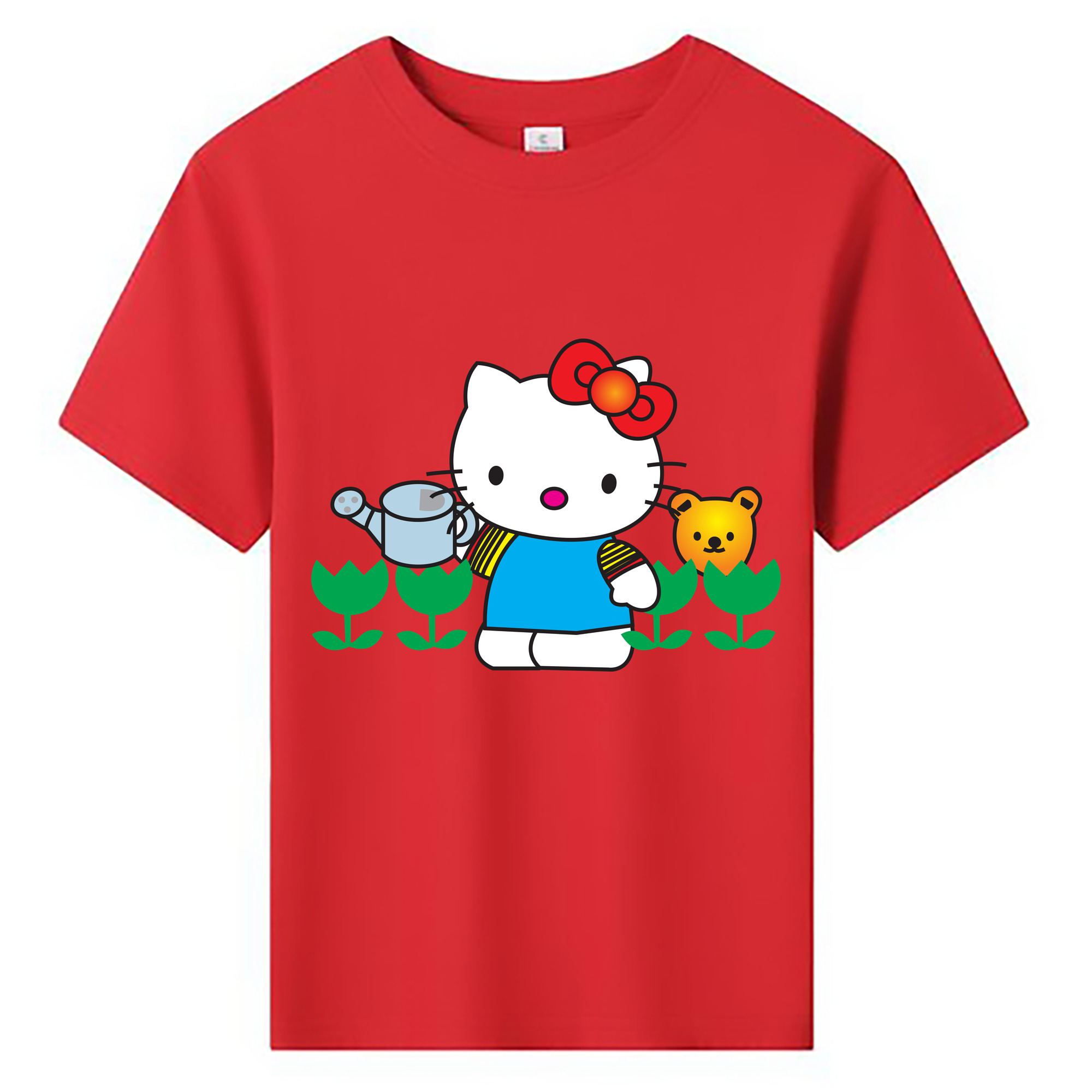 （画像用） Hello Kitty ハローキティ 綿100％キッズTシャツ（フロントプリント）