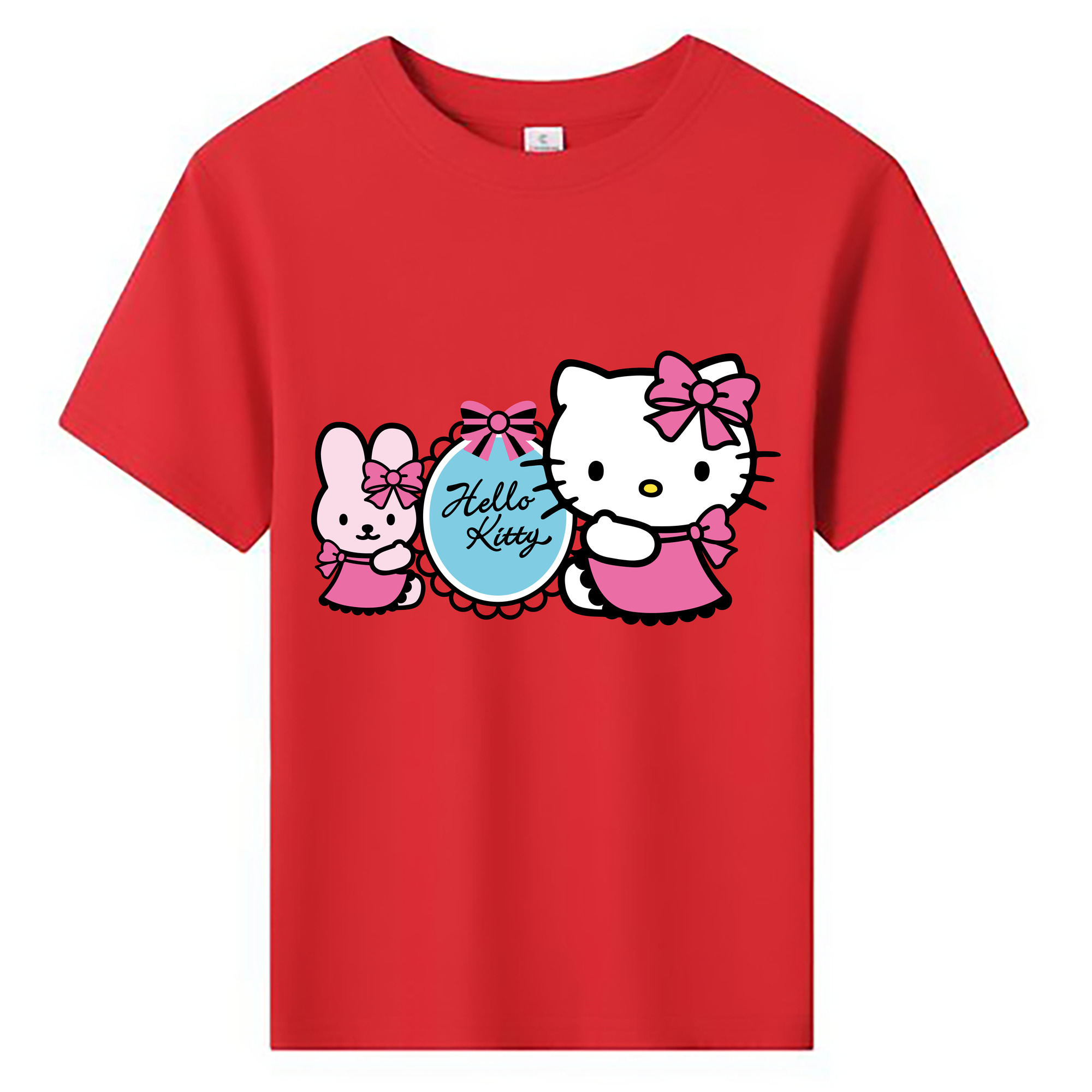 （画像用） Hello Kitty ハローキティ 綿100％キッズTシャツ（フロントプリント）