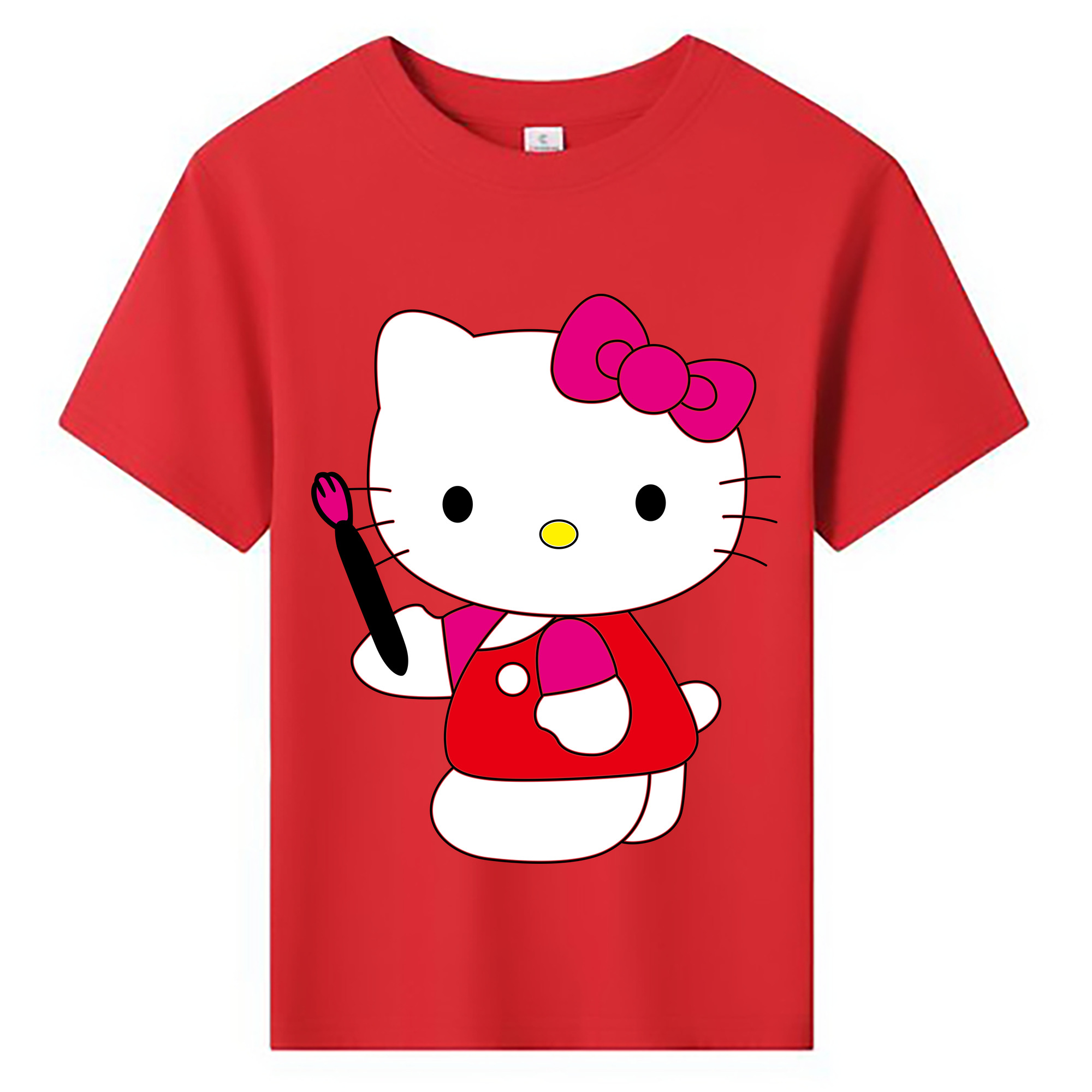 （画像用） Hello Kitty ハローキティ 綿100％キッズTシャツ（フロントプリント）