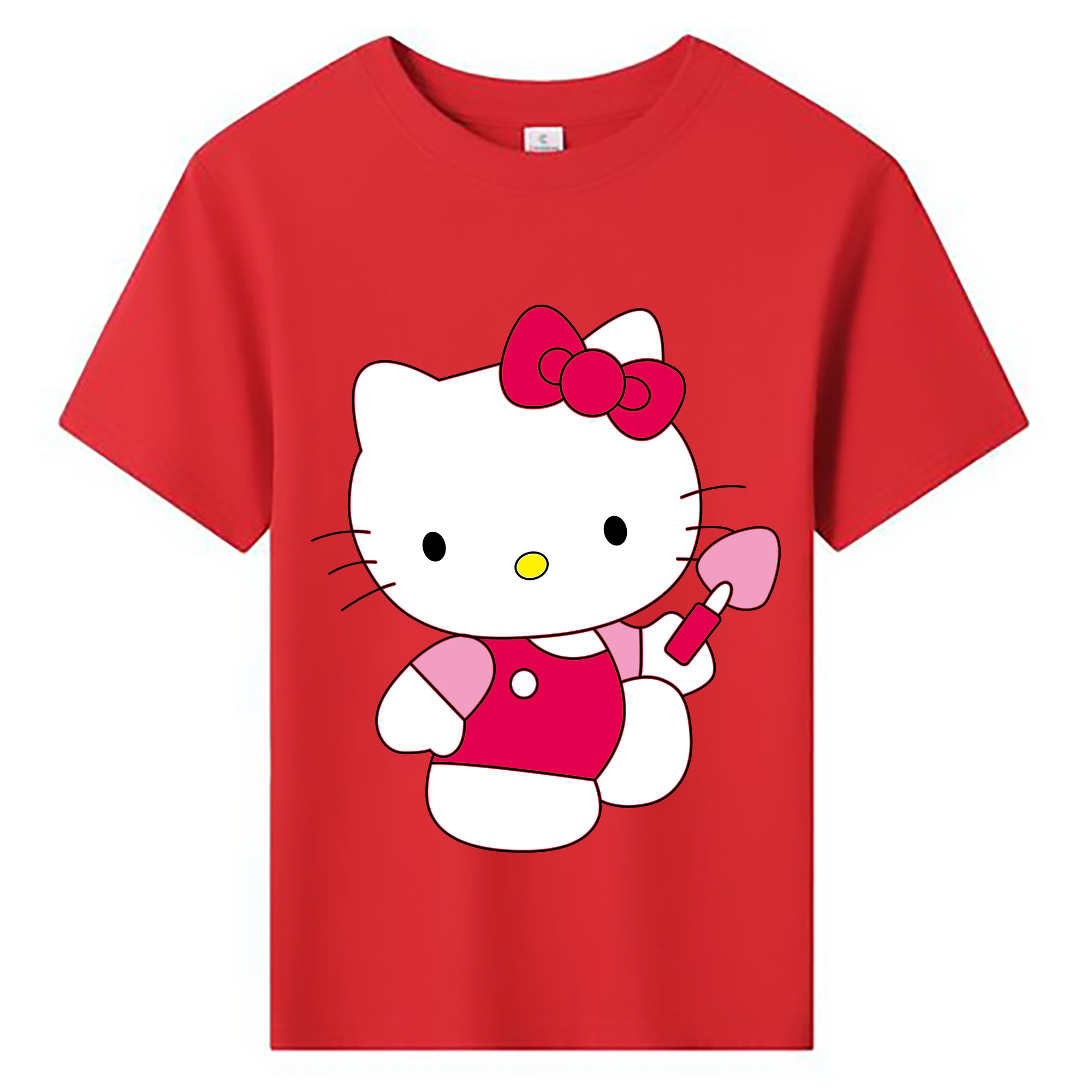 （画像用） Hello Kitty ハローキティ 綿100％キッズTシャツ（フロントプリント）