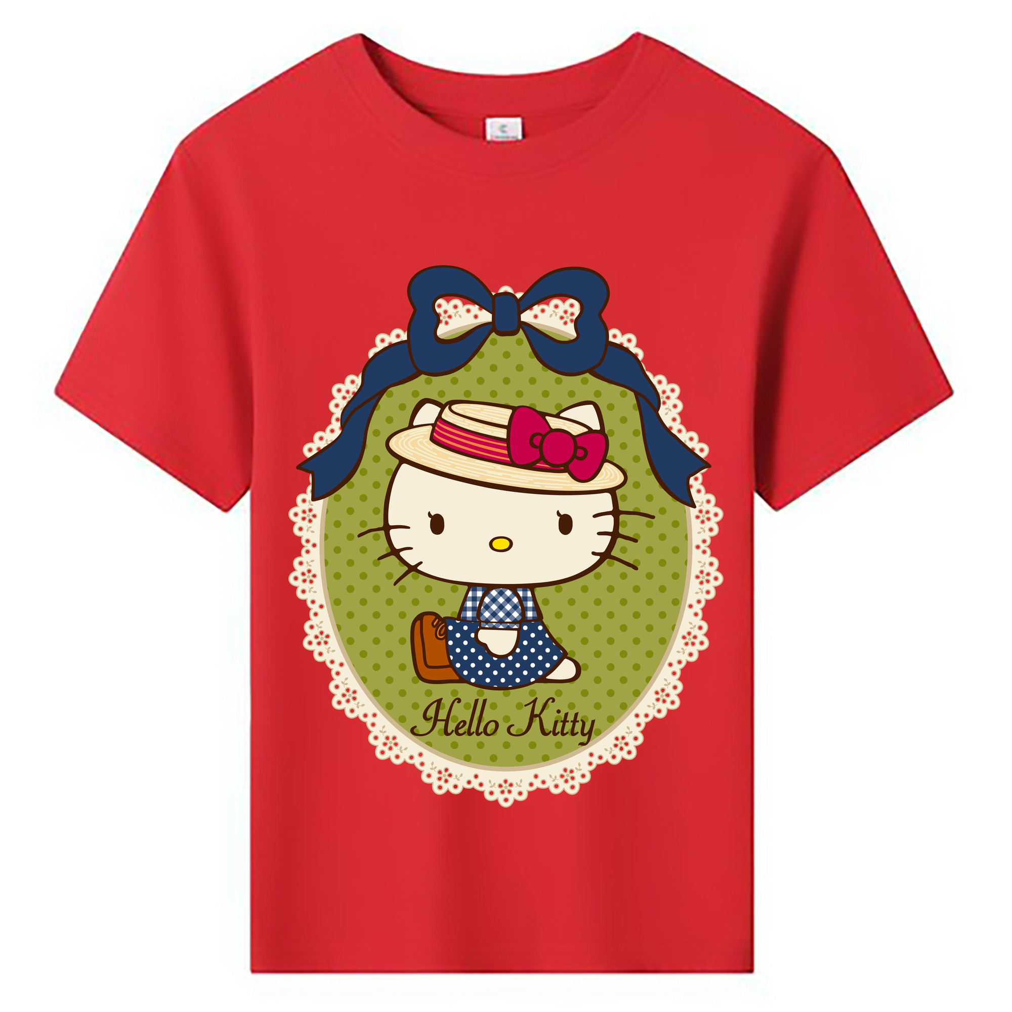 （画像用） Hello Kitty ハローキティ 綿100％キッズTシャツ（フロントプリント）