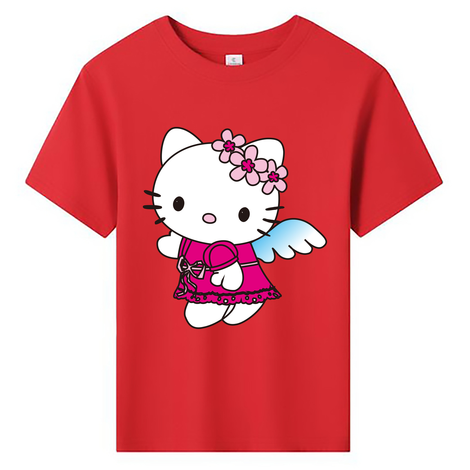 （画像用） Hello Kitty ハローキティ 綿100％キッズTシャツ（フロントプリント）