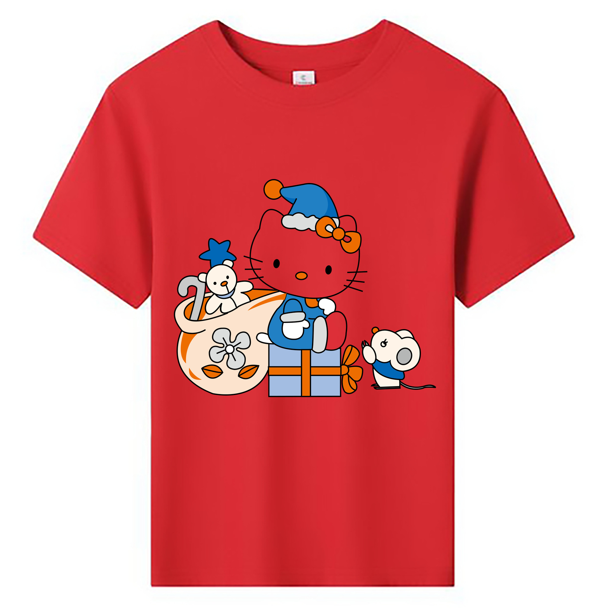 （画像用） Hello Kitty ハローキティ 綿100％キッズTシャツ（フロントプリント）