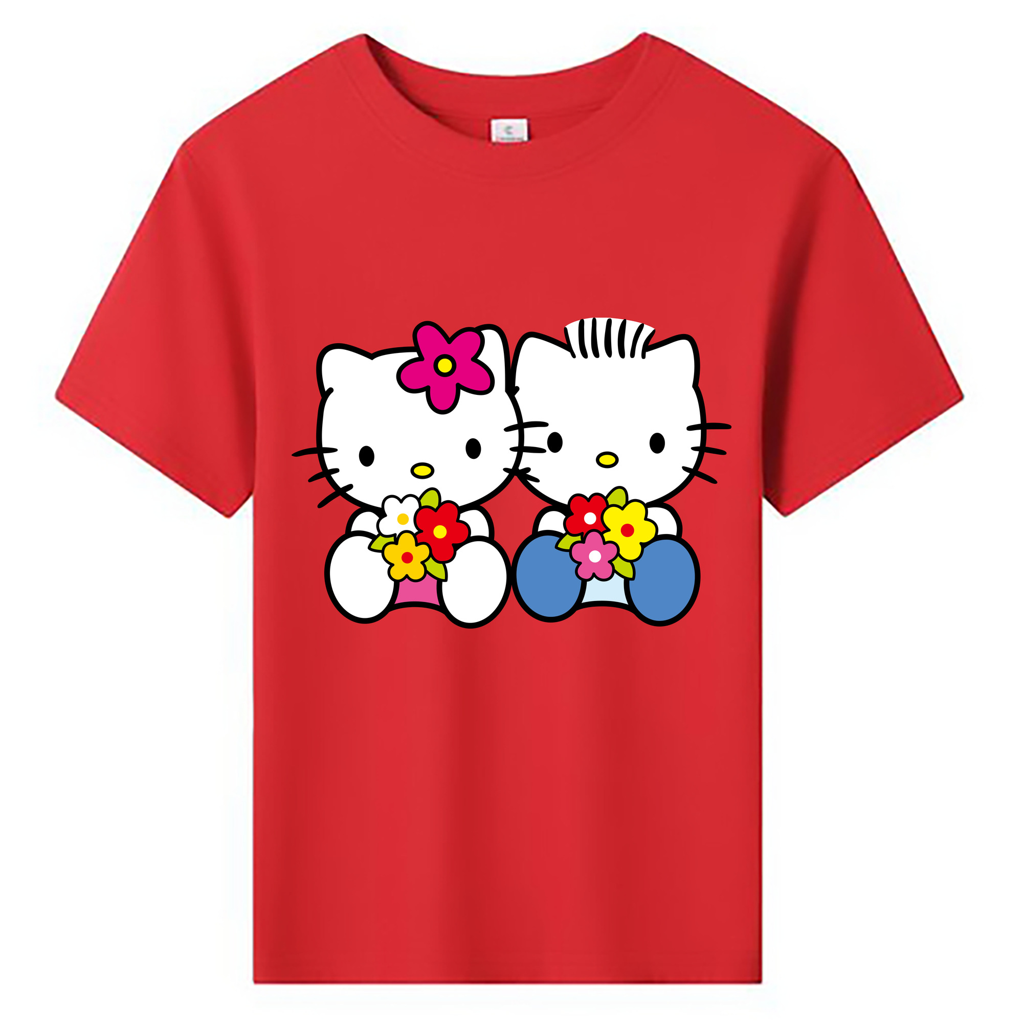 （画像用） Hello Kitty ハローキティ 綿100％キッズTシャツ（フロントプリント）