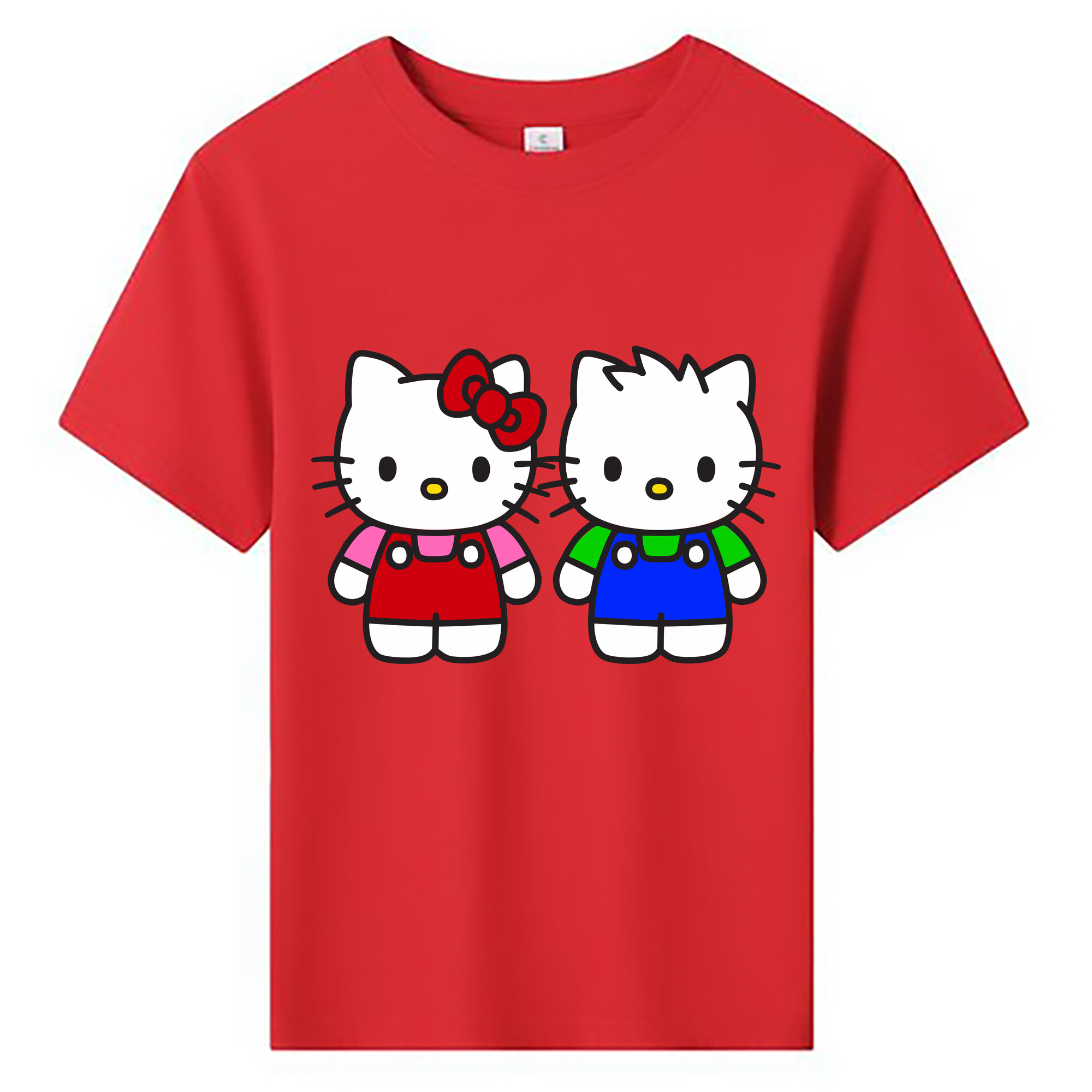 （画像用） Hello Kitty ハローキティ 綿100％キッズTシャツ（フロントプリント）