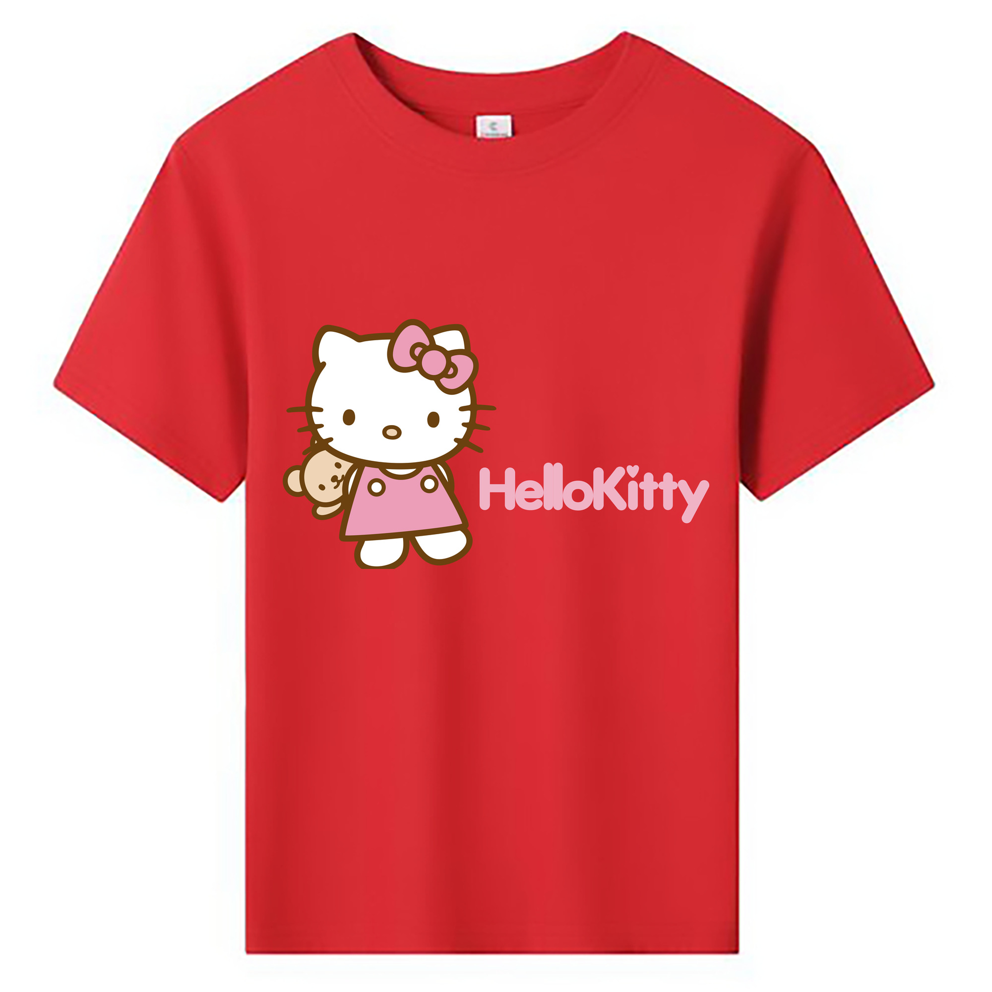（画像用） Hello Kitty ハローキティ 綿100％キッズTシャツ（フロントプリント）