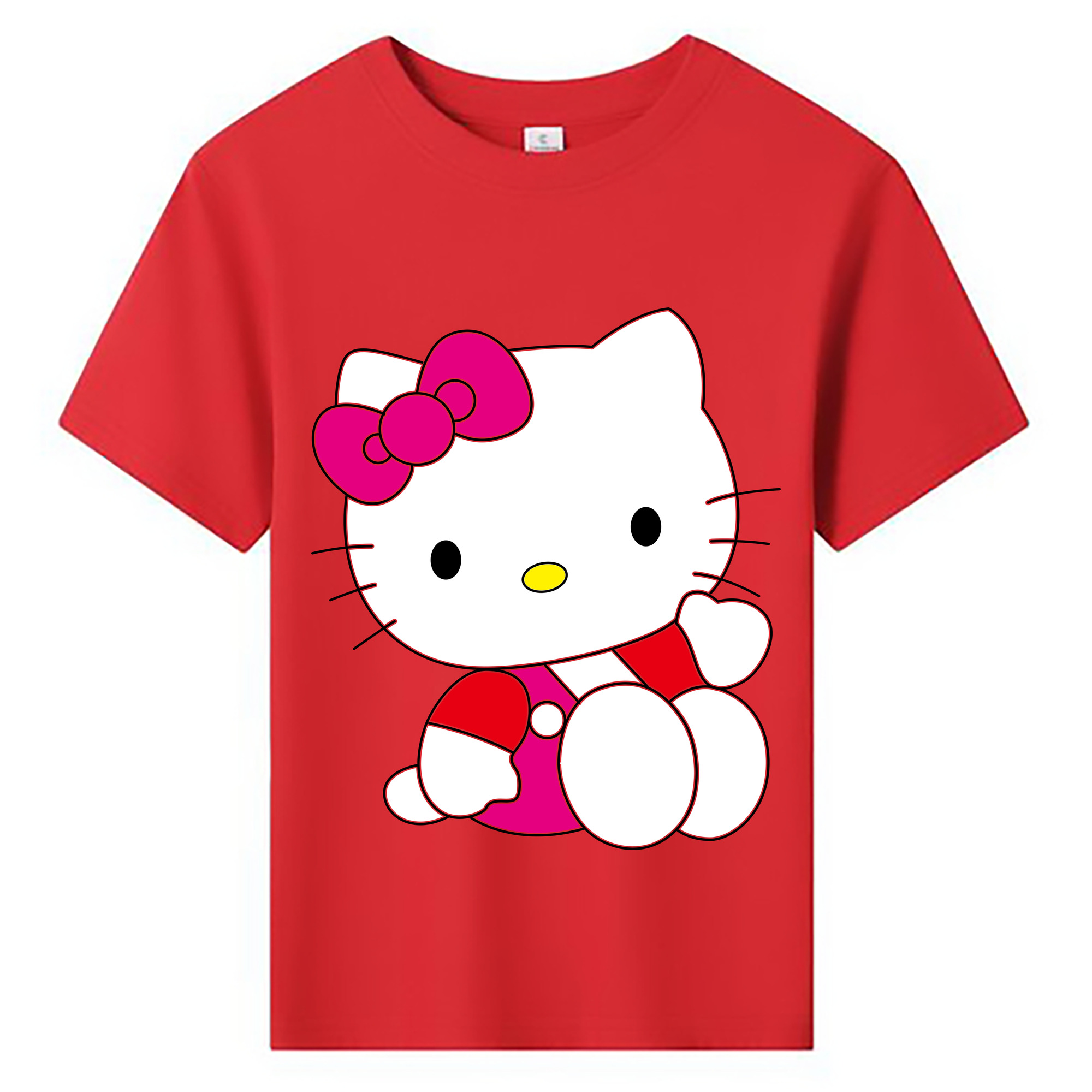 （画像用） Hello Kitty ハローキティ 綿100％キッズTシャツ（フロントプリント）