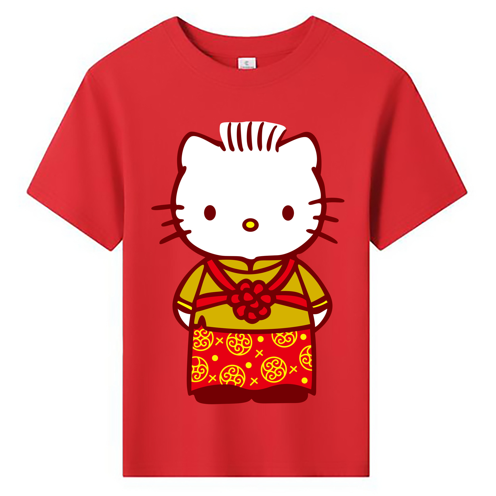 （画像用） Hello Kitty ハローキティ 綿100％キッズTシャツ（フロントプリント）