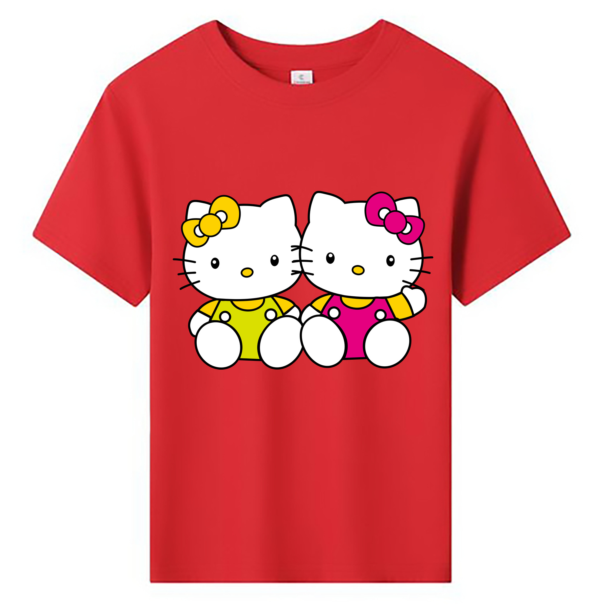 （画像用） Hello Kitty ハローキティ 綿100％キッズTシャツ（フロントプリント）