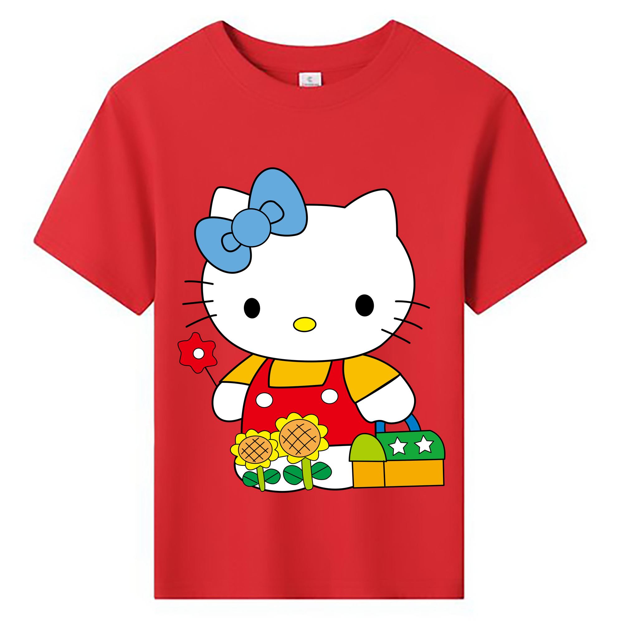 （画像用） Hello Kitty ハローキティ 綿100％キッズTシャツ（フロントプリント）