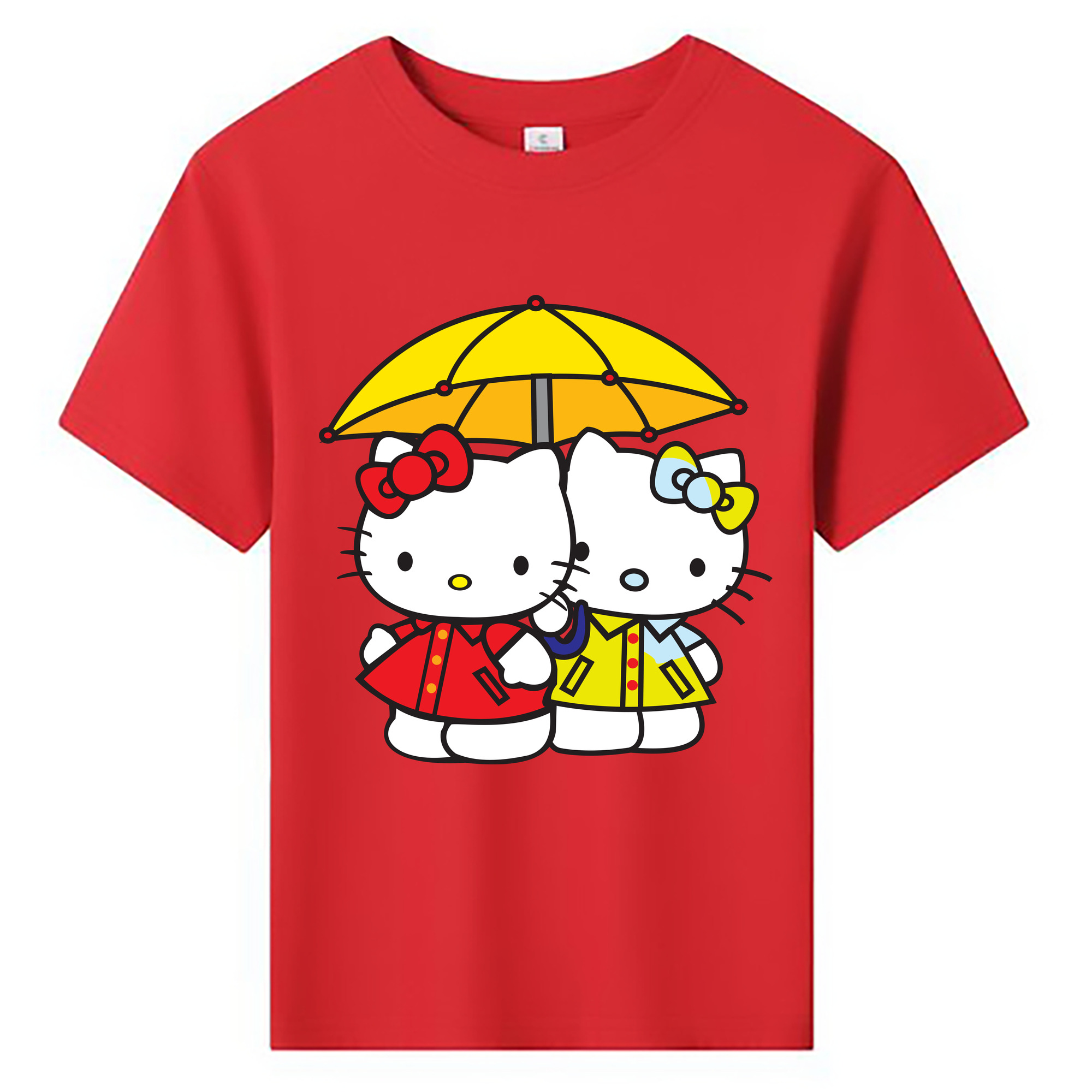 （画像用） Hello Kitty ハローキティ 綿100％キッズTシャツ（フロントプリント）