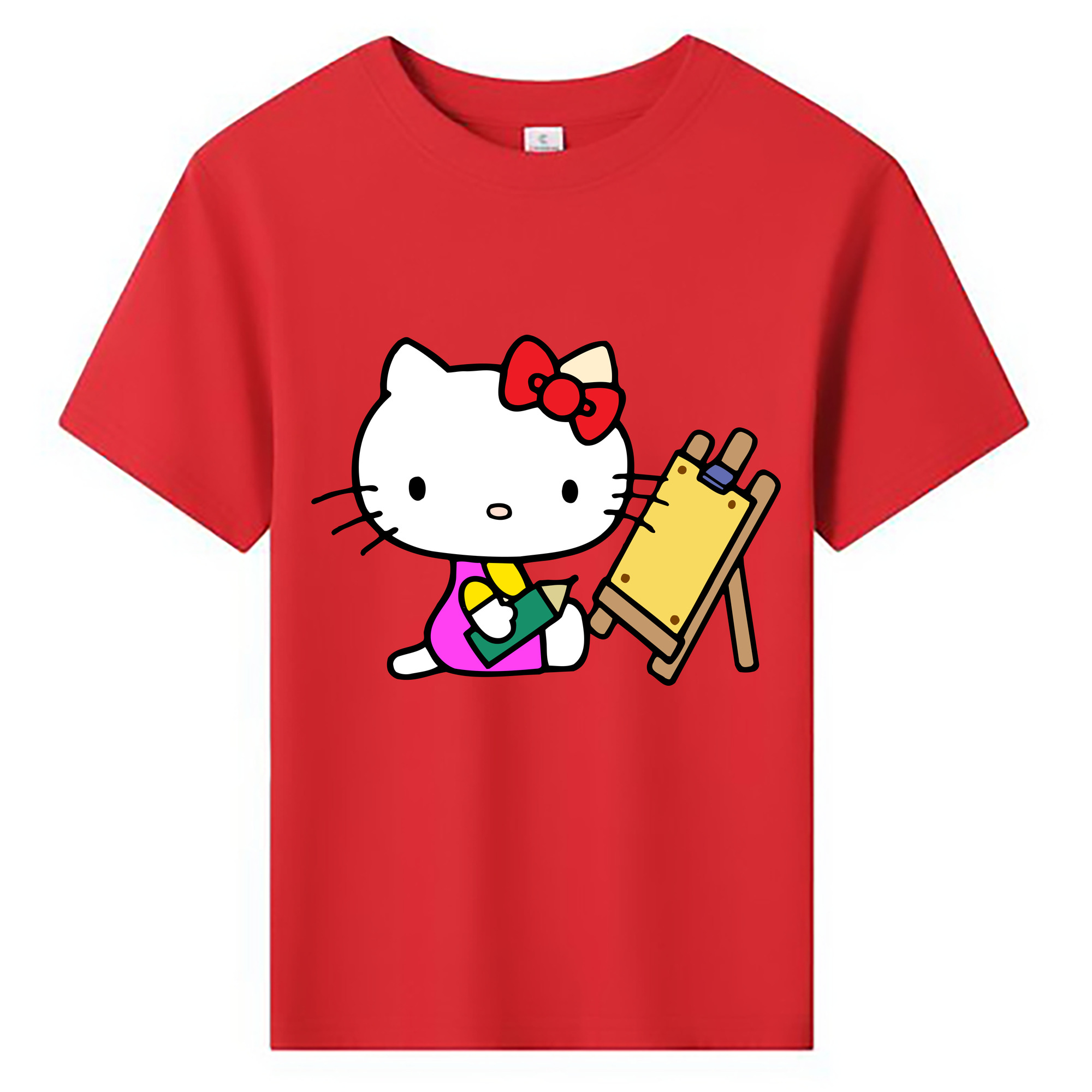 （画像用） Hello Kitty ハローキティ 綿100％キッズTシャツ（フロントプリント）