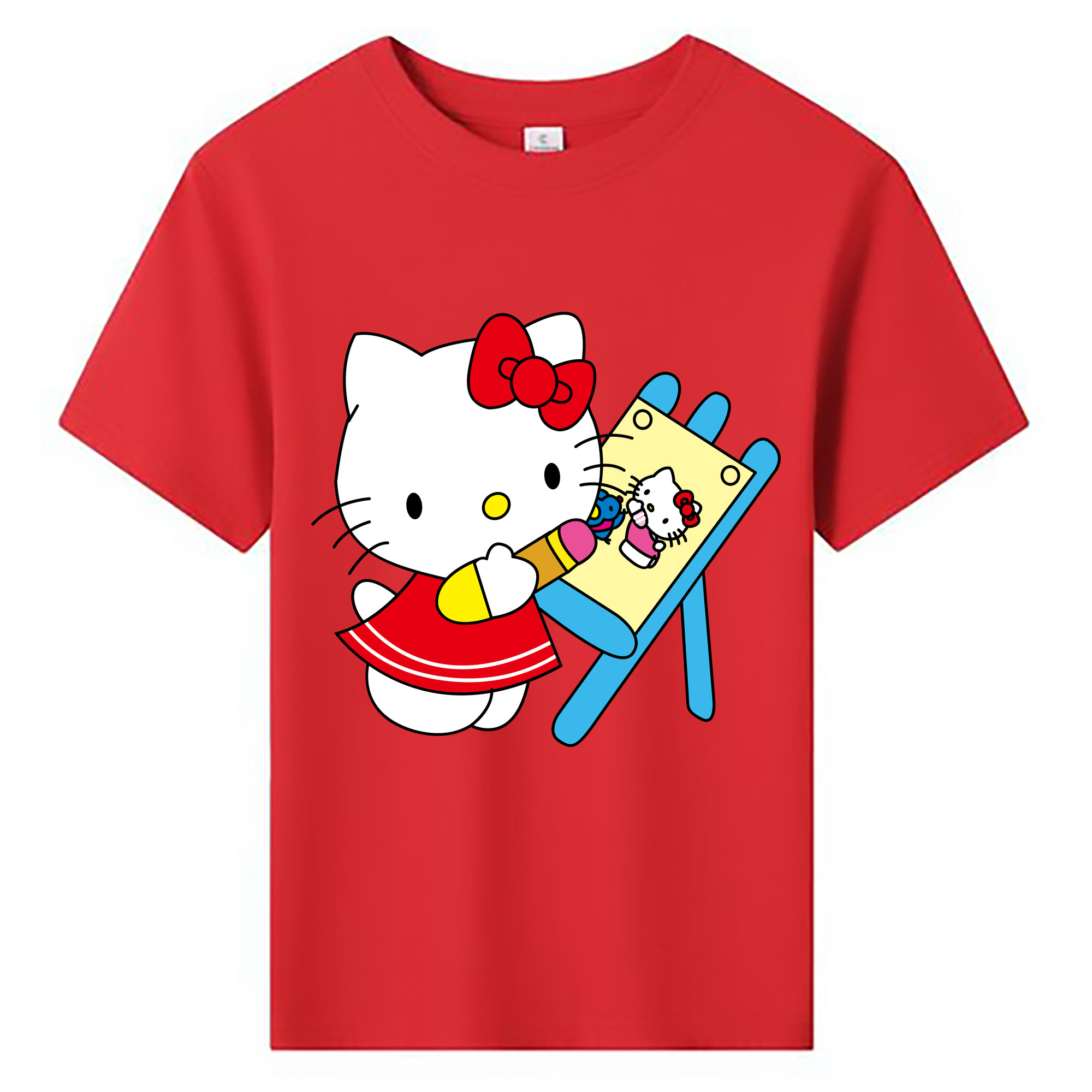 （画像用） Hello Kitty ハローキティ 綿100％キッズTシャツ（フロントプリント）