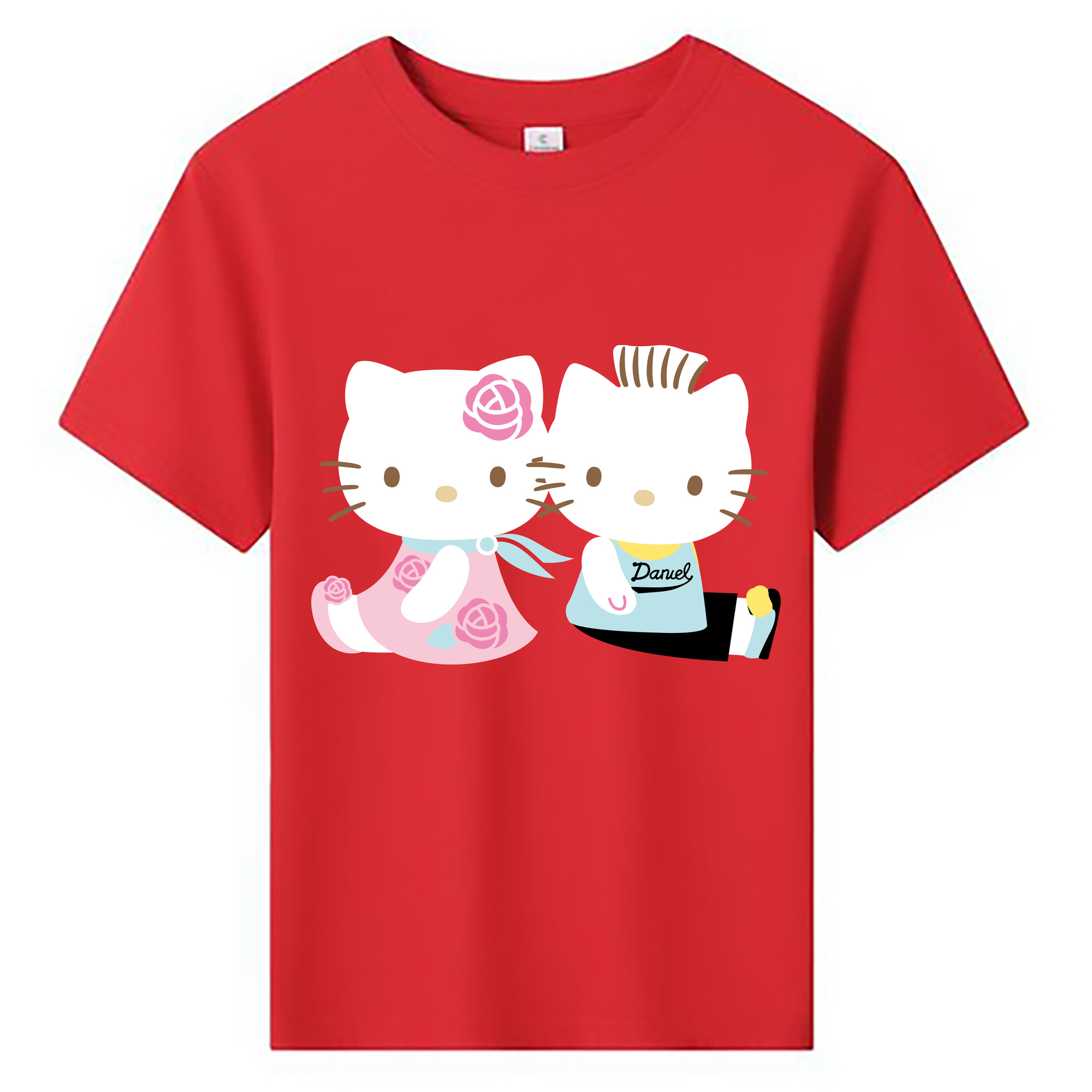 （画像用） Hello Kitty ハローキティ 綿100％キッズTシャツ（フロントプリント）